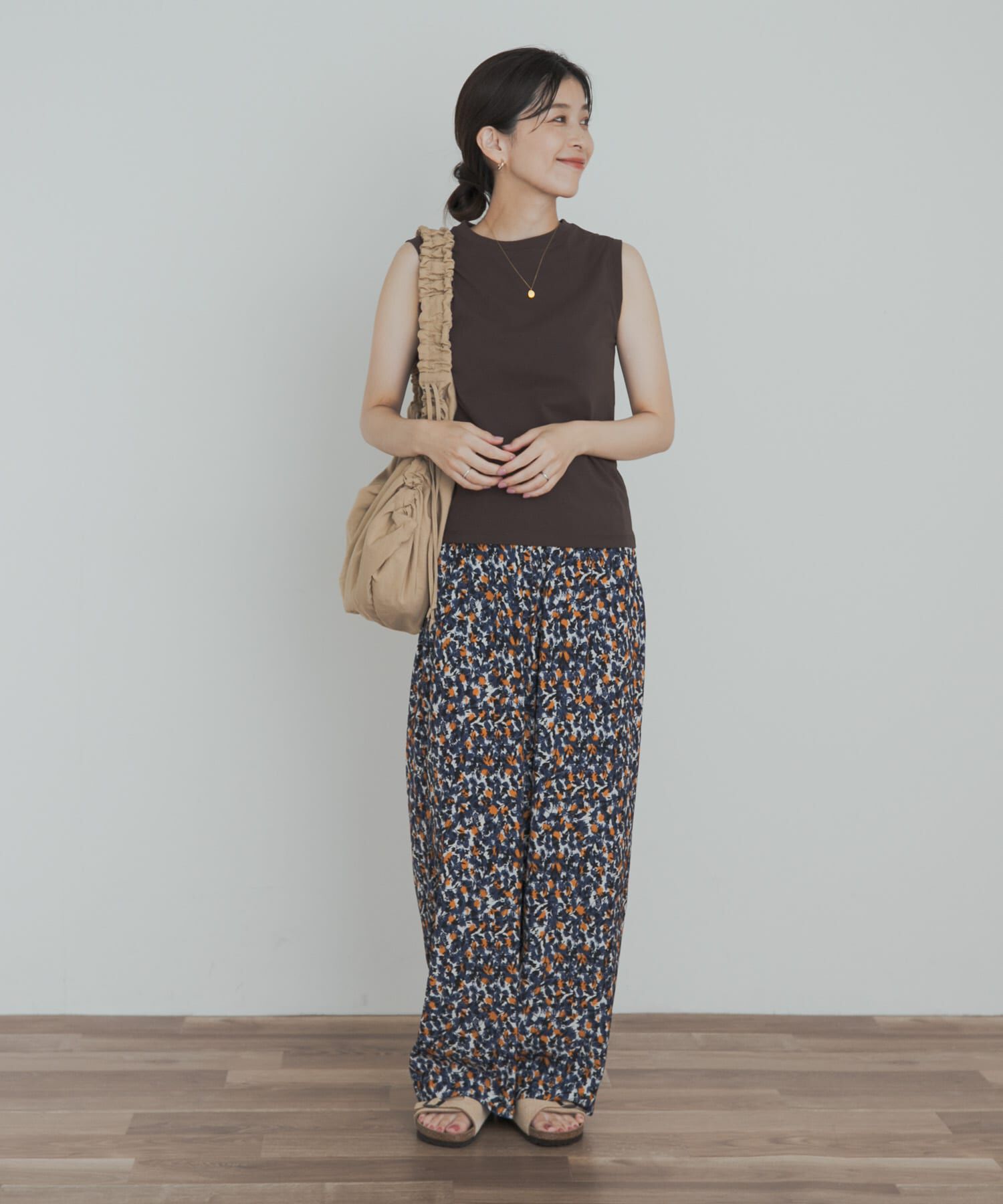 URBAN RESEARCH DOORS「『接触冷感/吸水速乾/ｲｰｼﾞｰｹｱ』ﾌﾗﾜｰﾌﾟﾘﾝﾄﾄﾞﾗｲﾀｯ  」|その他|