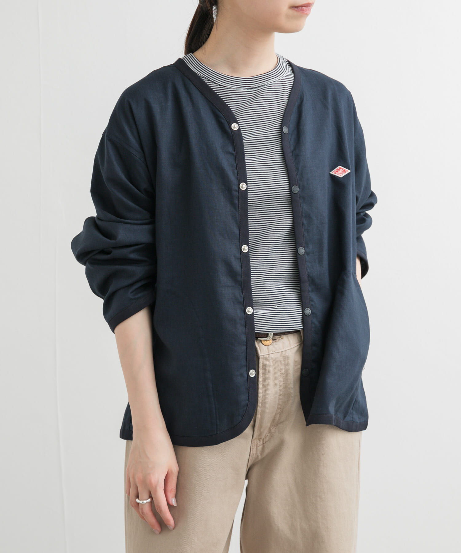 URBAN RESEARCH DOORS「DANTON　SHIRTS CARDIGAN」|カーディガン|ネイビー
