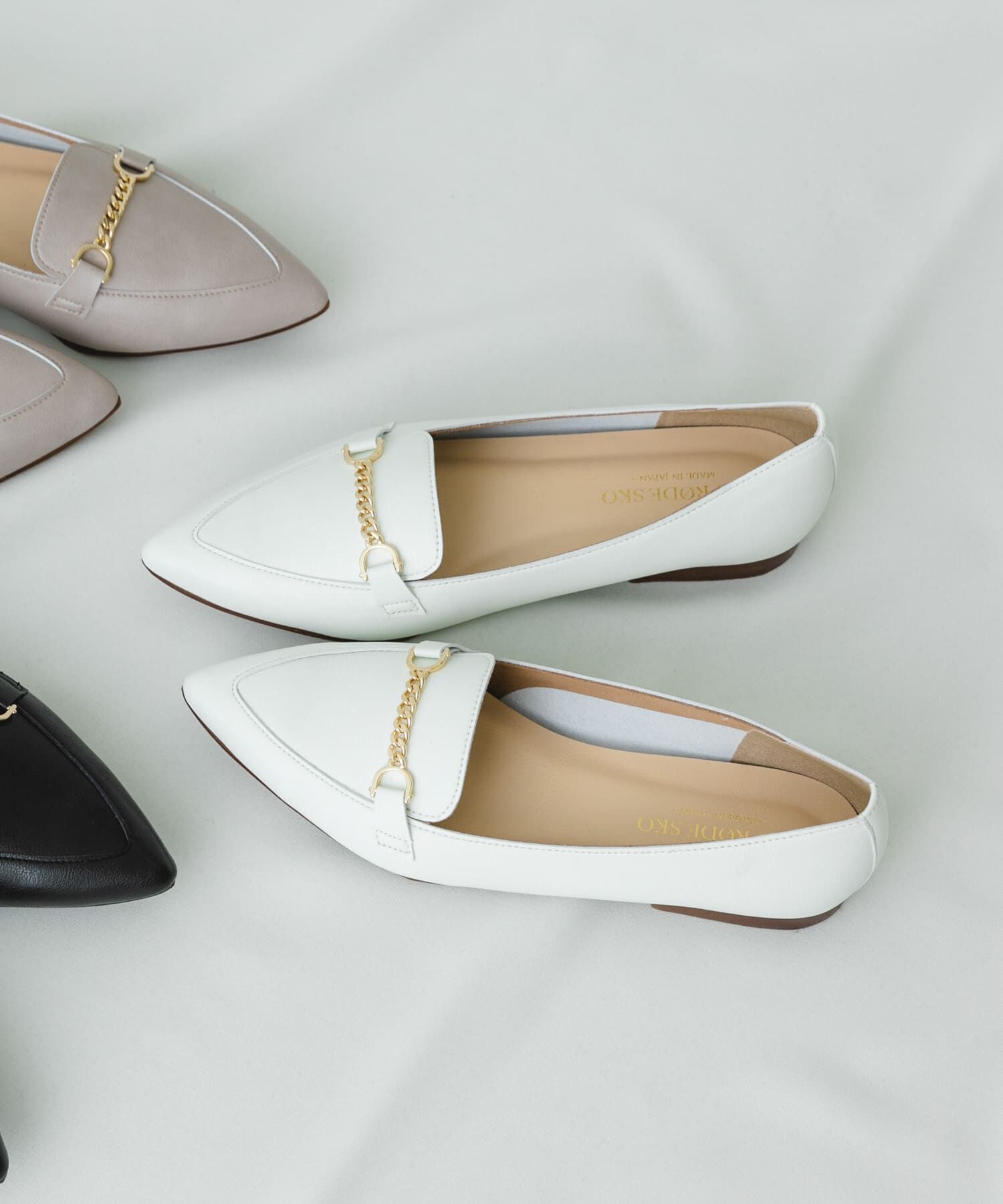 RODE SKO「『MADE IN JAPAN』プチチェーンフラットシューズ」|ローファー|