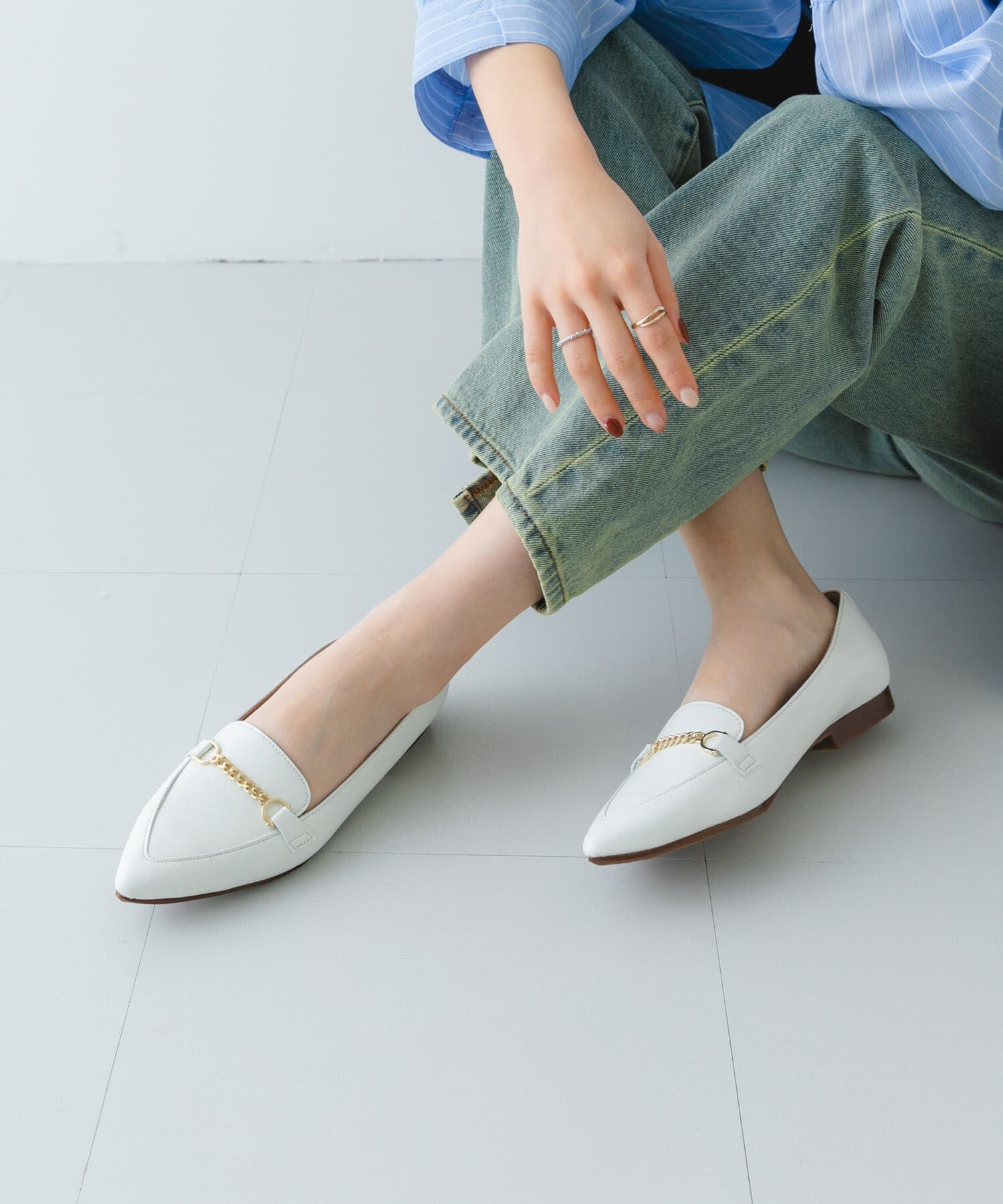 RODE SKO「『MADE IN JAPAN』プチチェーンフラットシューズ」|ローファー|