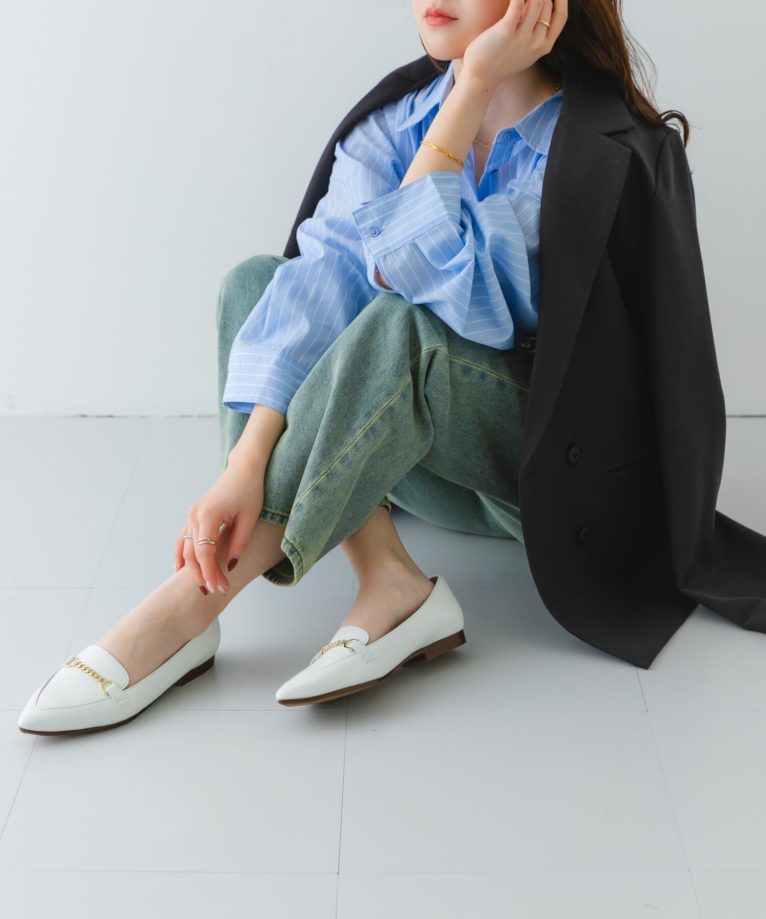 RODE SKO「『MADE IN JAPAN』プチチェーンフラットシューズ」|ローファー|