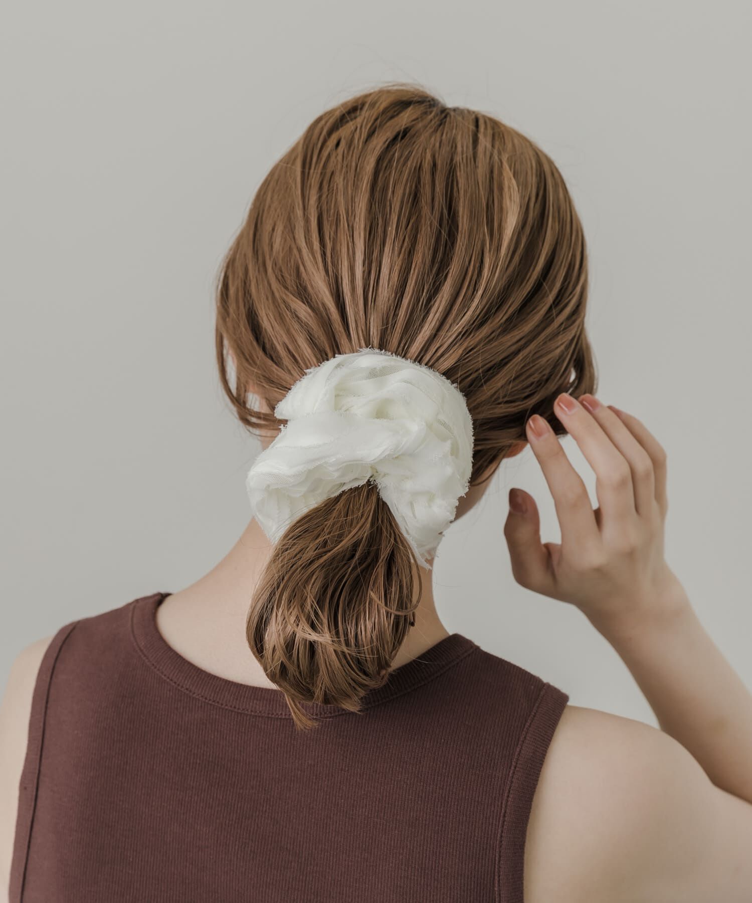 SMELLY「チュールカットオフシュシュ」|ヘアゴム・シュシュ|