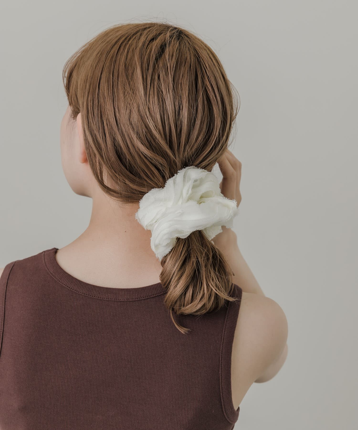 SMELLY「チュールカットオフシュシュ」|ヘアゴム・シュシュ|