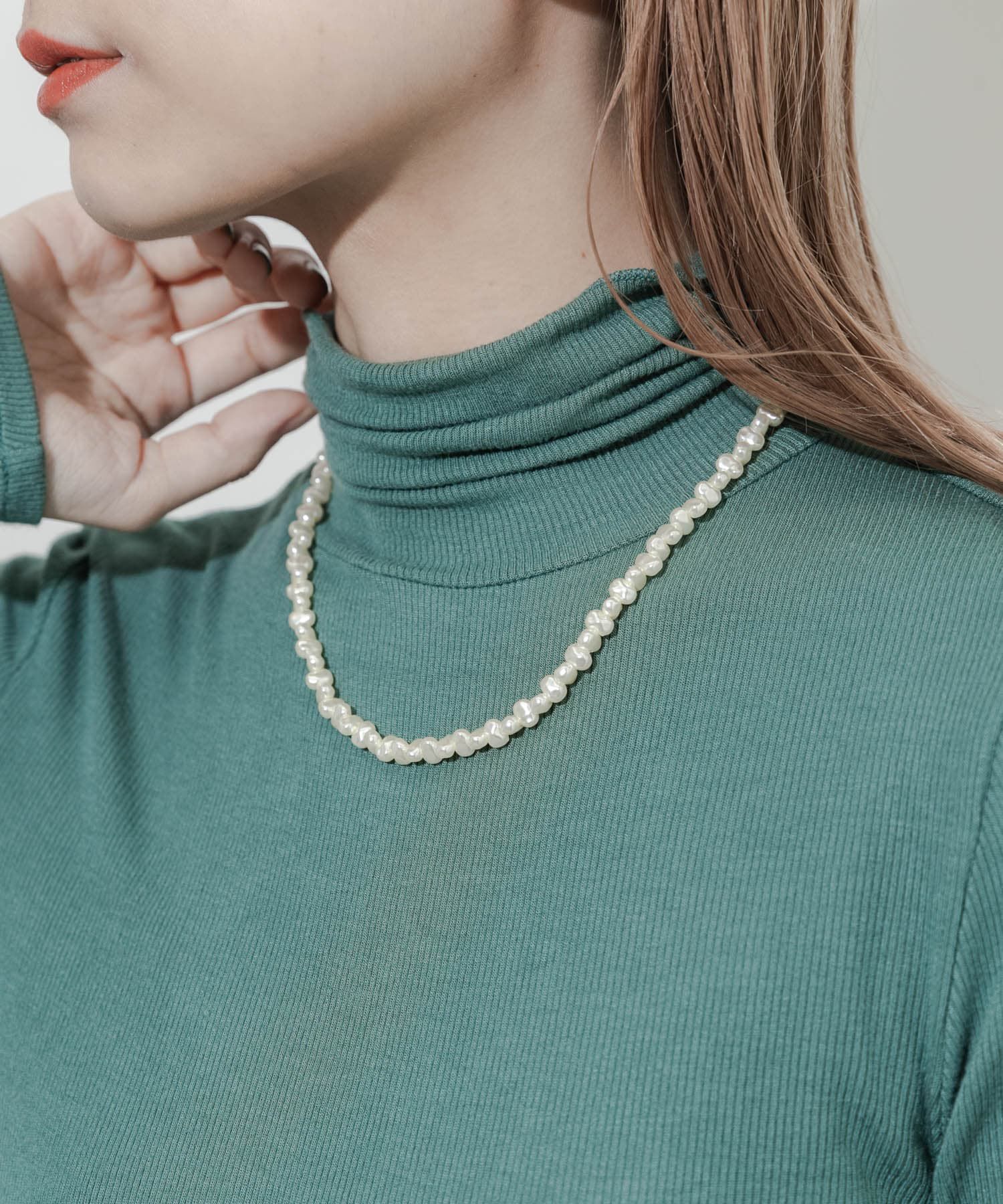 SMELLY「イビツパールネックレス」|ネックレス|