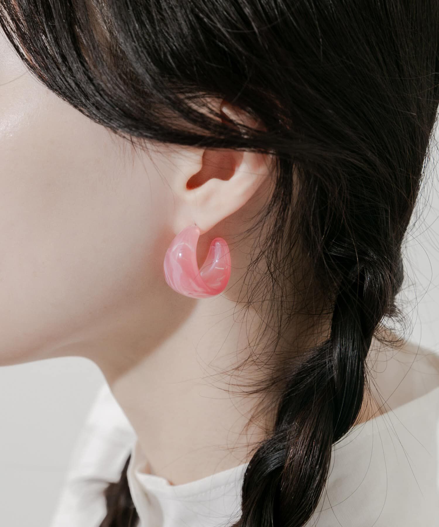 SMELLY「カラーワイドフープピアス」|ピアス|