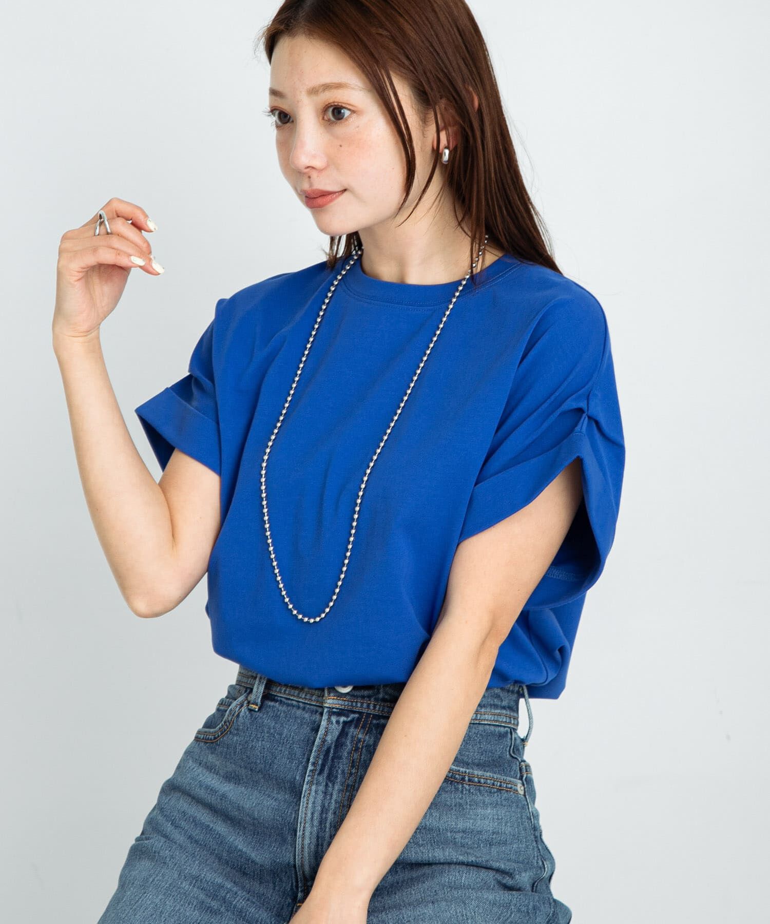 Sonny Label 「ダブルタックフレンチスリーブプルオーバー」|Tシャツ・カットソー|ブルー