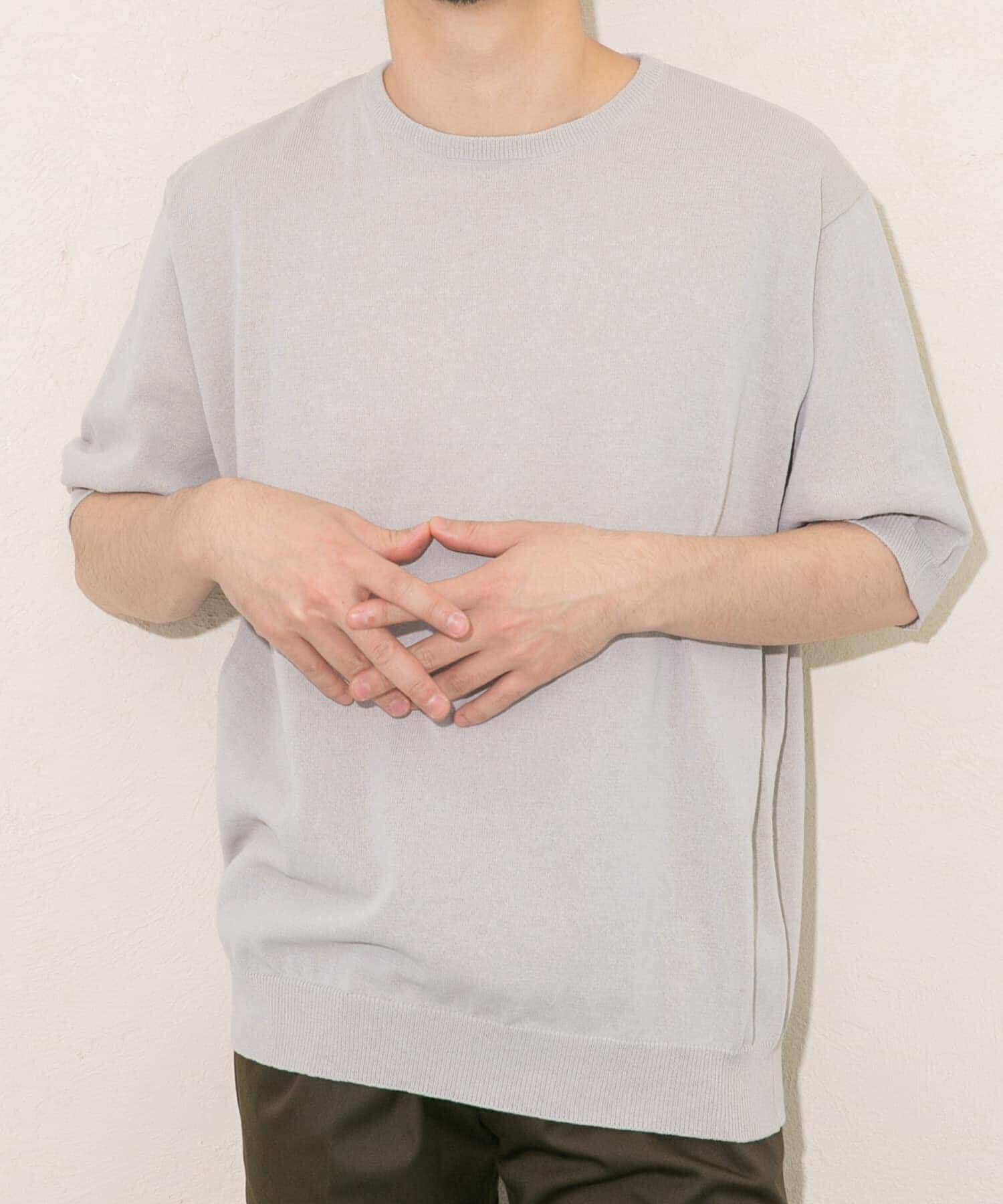 URBAN RESEARCH ROSSO「『UR TECH ひやサラクール』AIRDRY半袖クルーニット」|ニット・セーター|