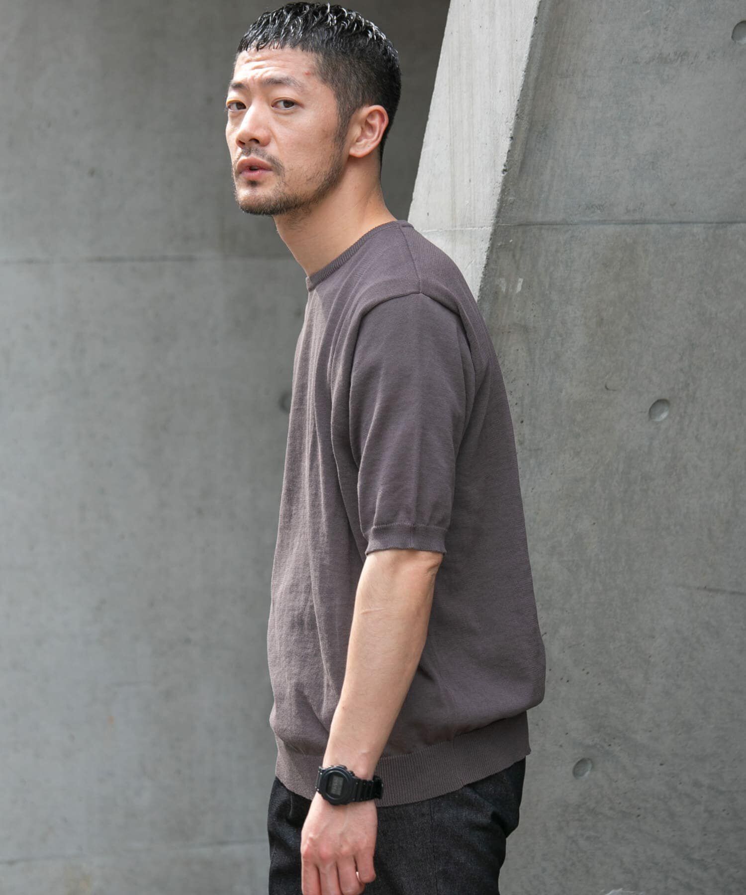 URBAN RESEARCH ROSSO「『UR TECH ひやサラクール』AIRDRY半袖クルーニット」|ニット・セーター|