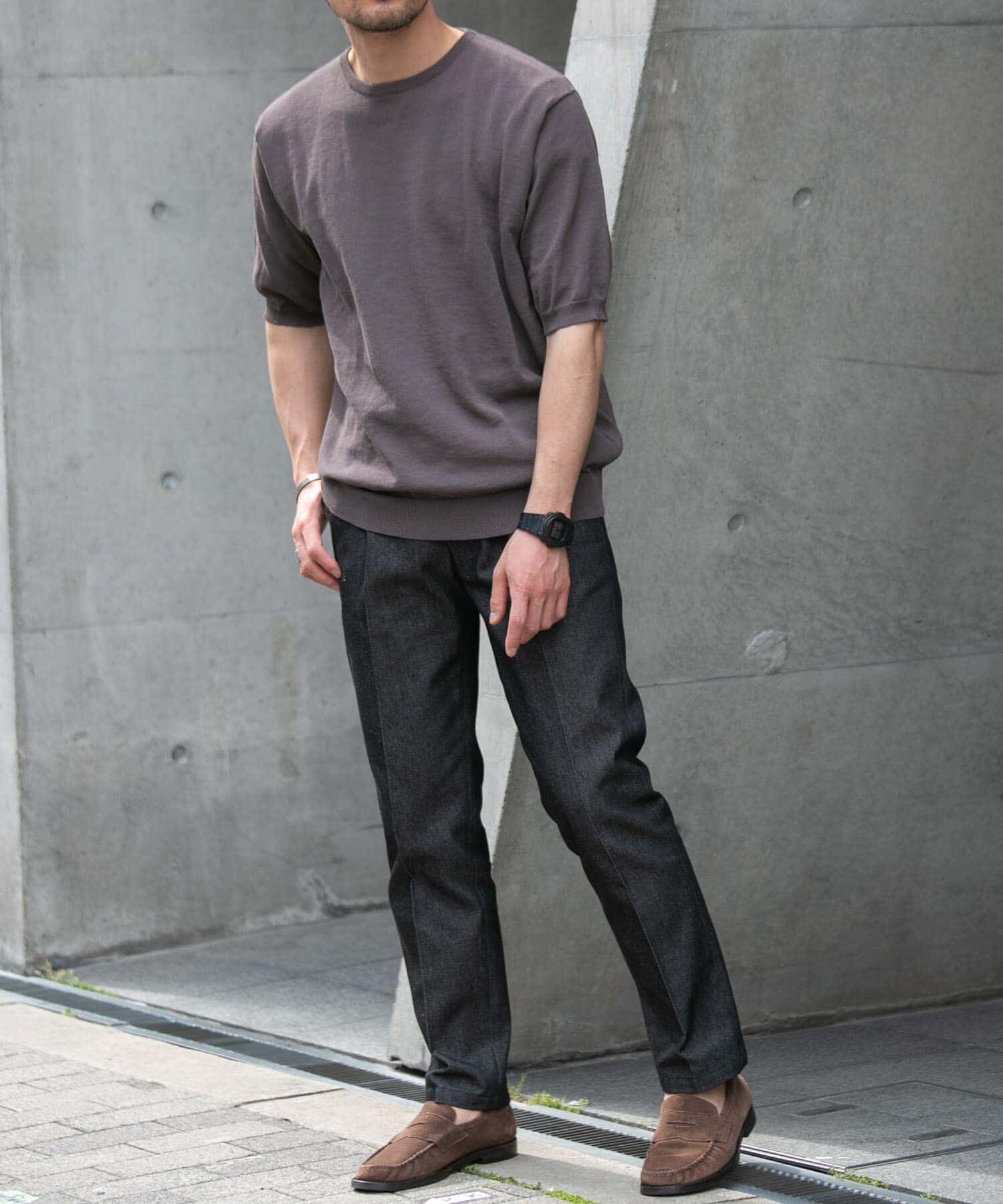 URBAN RESEARCH ROSSO「『UR TECH ひやサラクール』AIRDRY半袖クルーニット」|ニット・セーター|