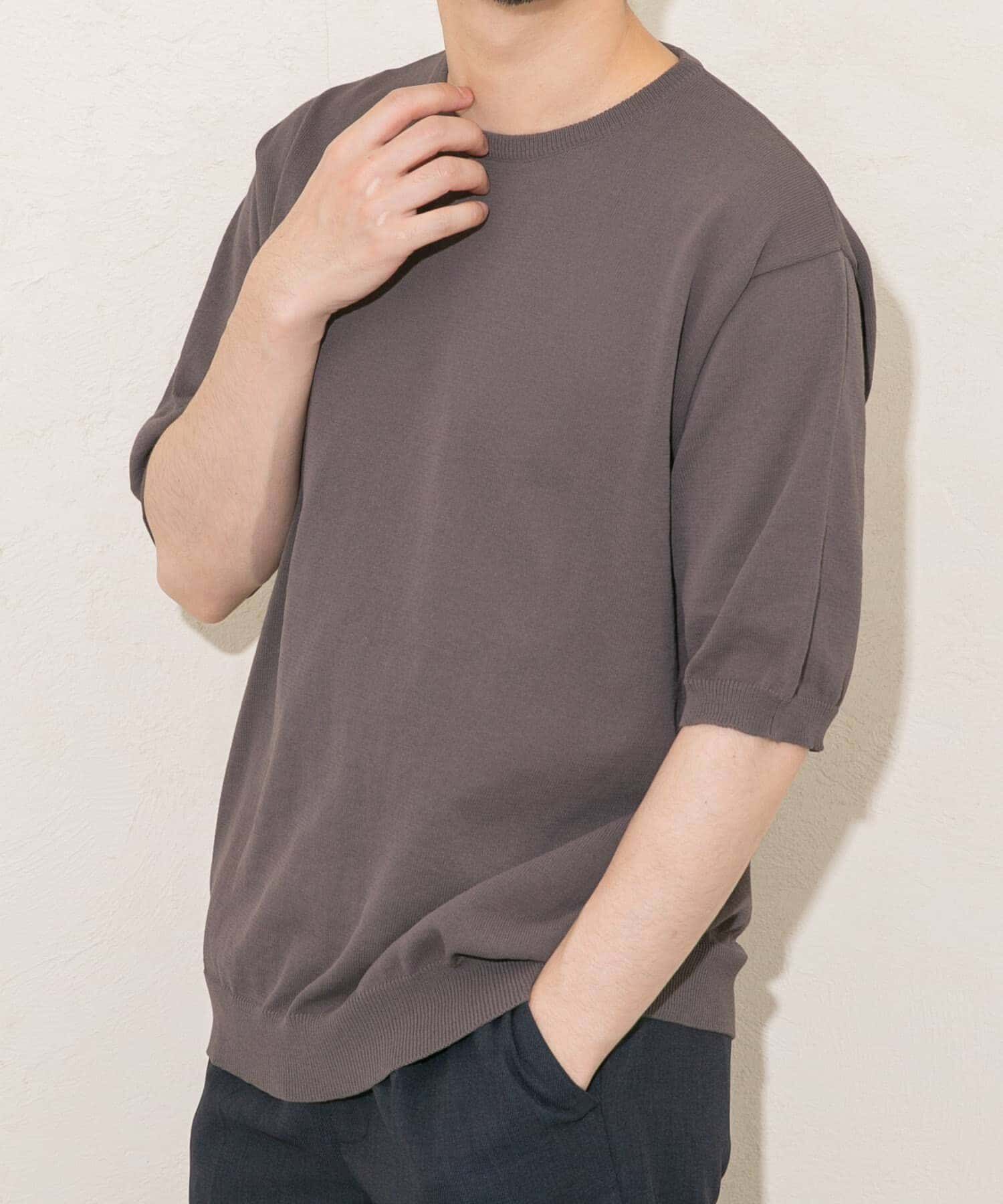 URBAN RESEARCH ROSSO「『UR TECH ひやサラクール』AIRDRY半袖クルーニット」|ニット・セーター|