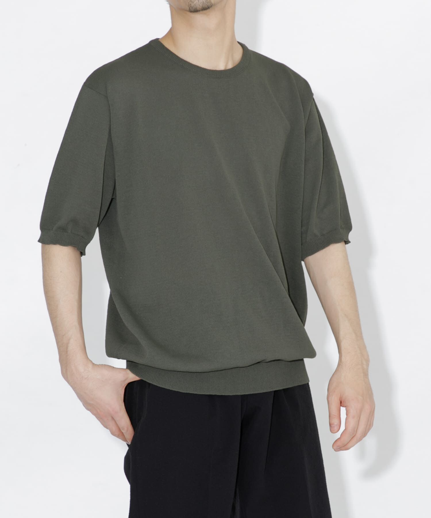 URBAN RESEARCH ROSSO「『UR TECH ひやサラクール』AIRDRY半袖クルーニット」|ニット・セーター|