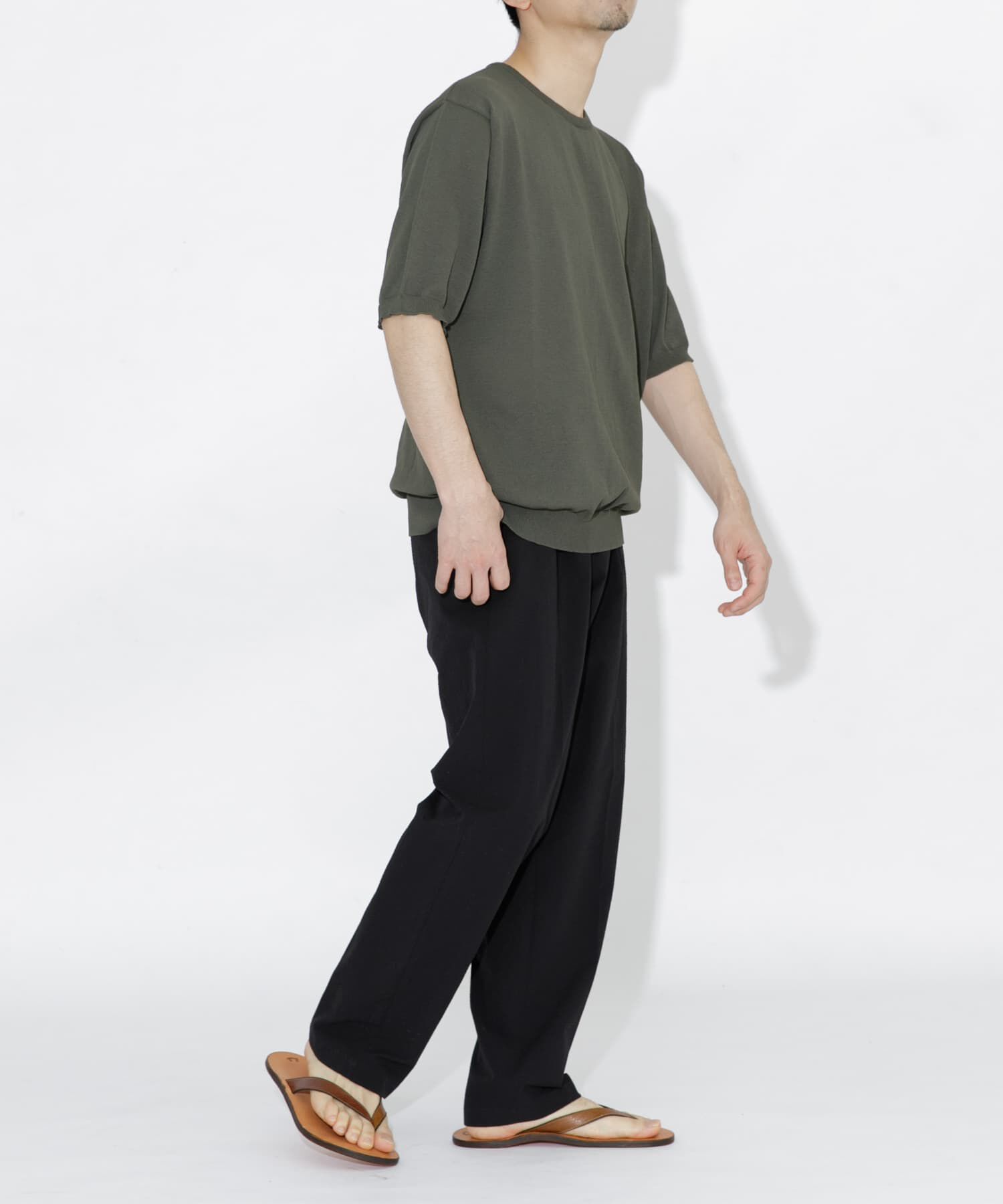 URBAN RESEARCH ROSSO「『UR TECH ひやサラクール』AIRDRY半袖クルーニット」|ニット・セーター|