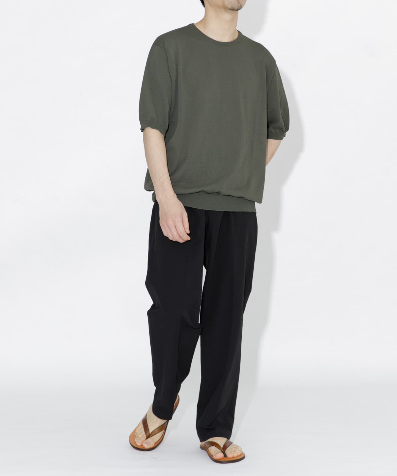 URBAN RESEARCH ROSSO「『UR TECH ひやサラクール』AIRDRY半袖クルーニット」|ニット・セーター|