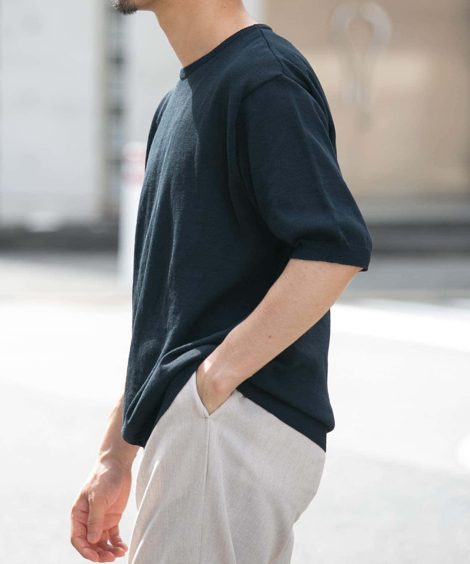 URBAN RESEARCH ROSSO「『UR TECH ひやサラクール』AIRDRY半袖クルーニット」|ニット・セーター|