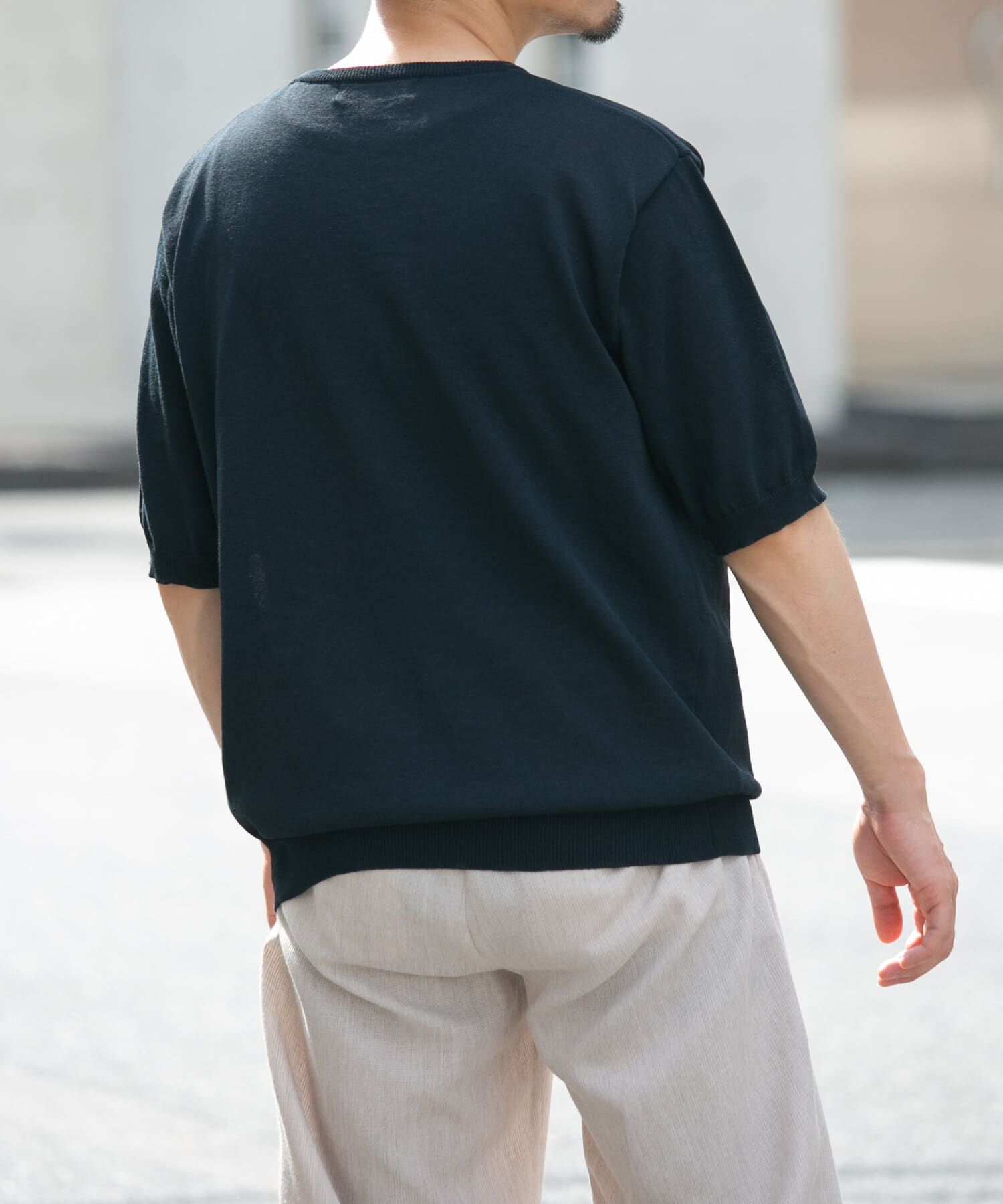 URBAN RESEARCH ROSSO「『UR TECH ひやサラクール』AIRDRY半袖クルーニット」|ニット・セーター|