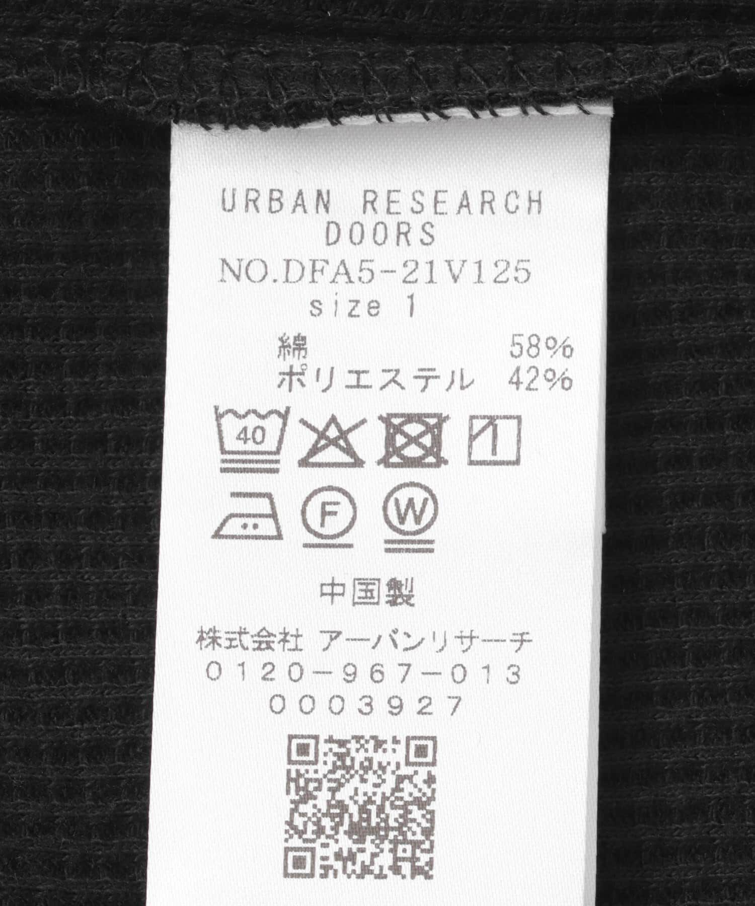 URBAN RESEARCH DOORS「FORK&SPOON　ミニワッフル5分袖Tシャツ」|Tシャツ・カットソー|