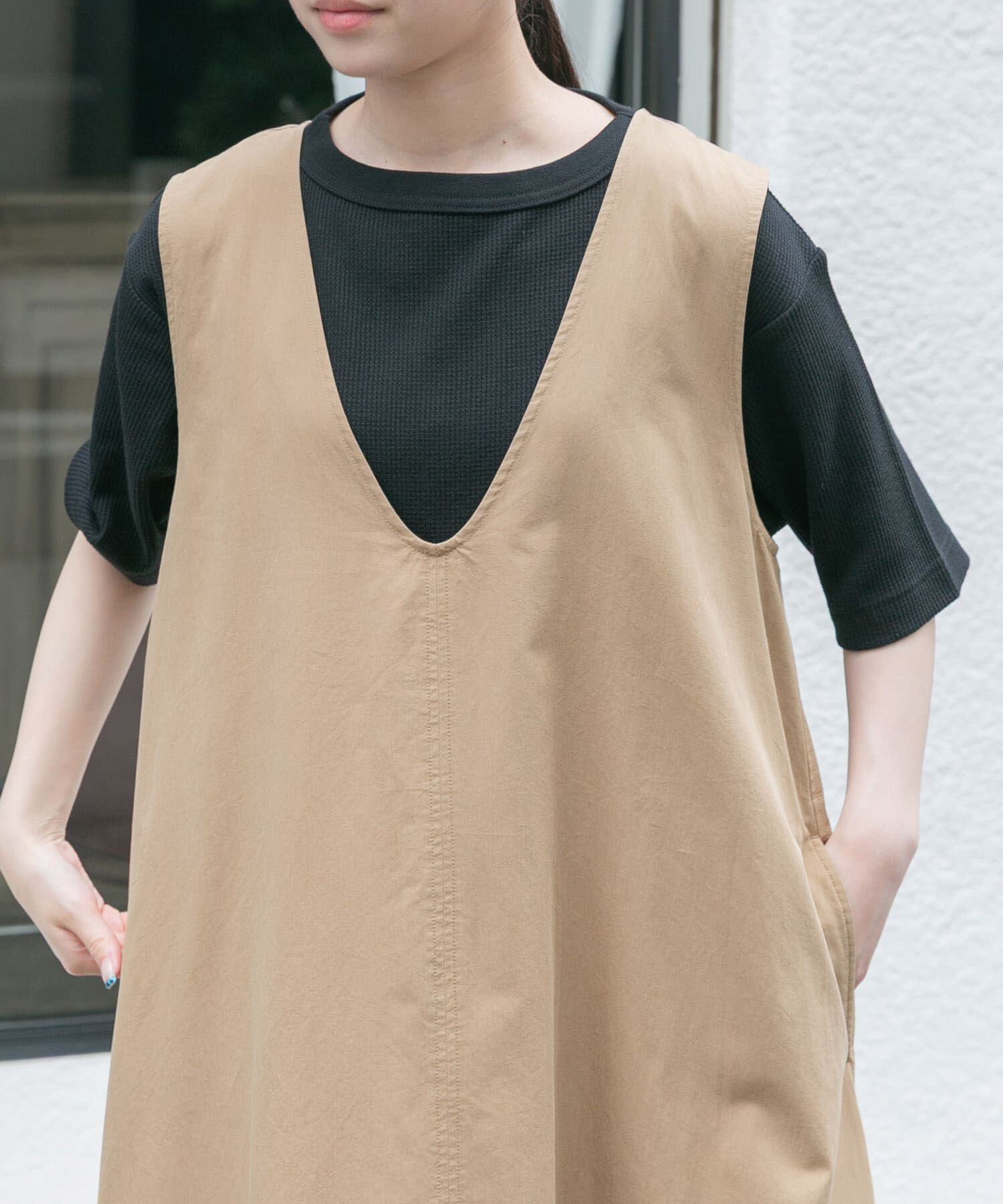 URBAN RESEARCH DOORS「FORK&SPOON　ミニワッフル5分袖Tシャツ」|Tシャツ・カットソー|