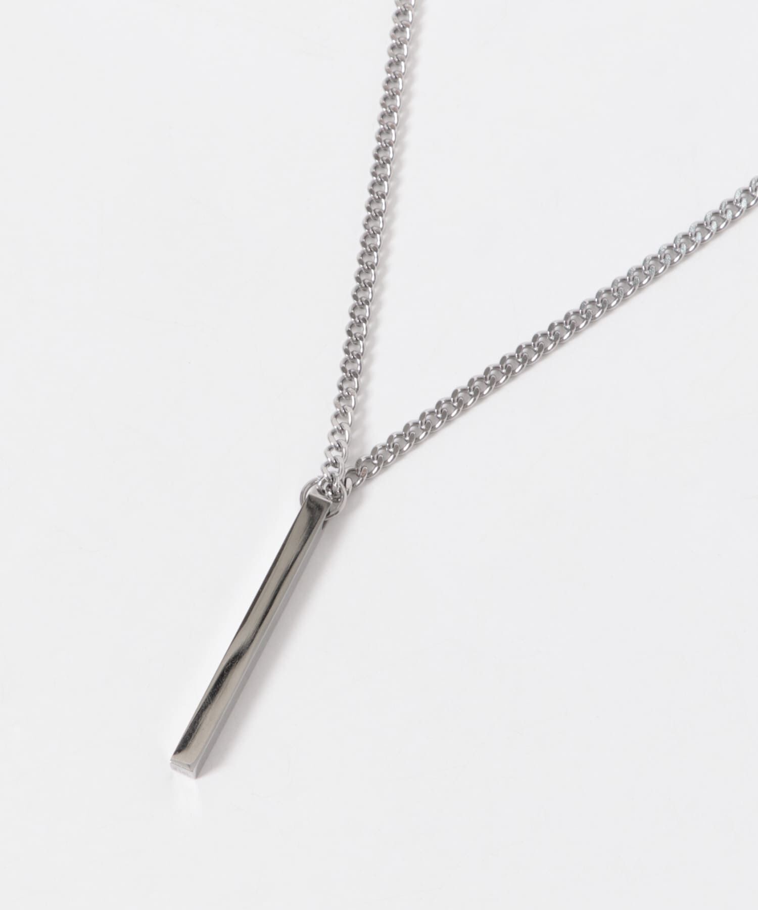 SMELLY「ステンレススクエアバーチェーンネックレス」|ネックレス|