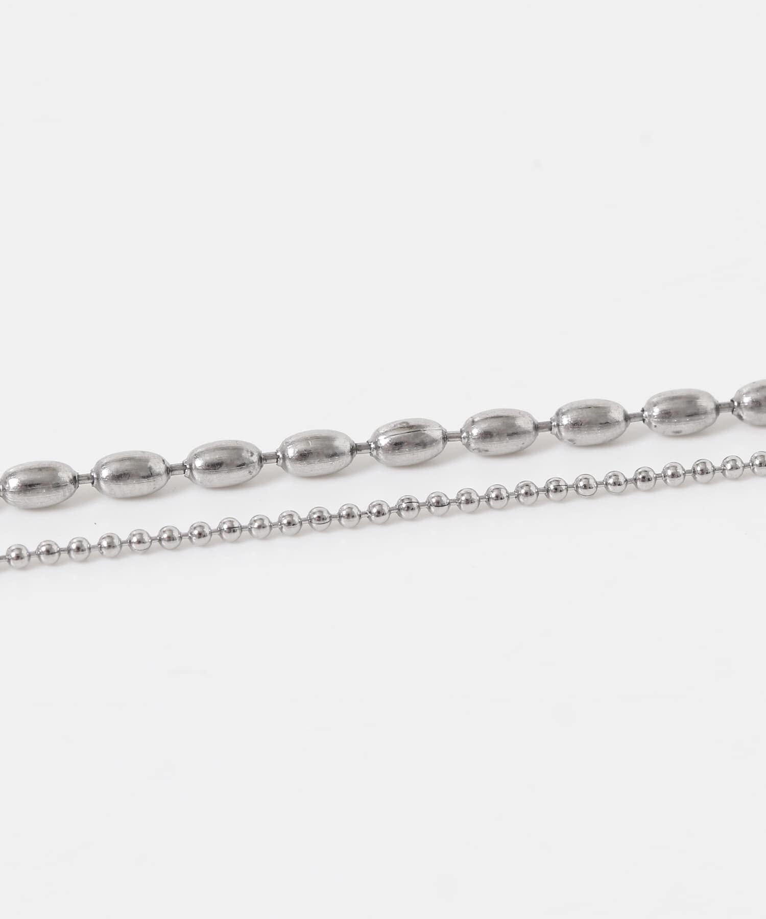 SMELLY「ステンレスボールチェーン2セットネックレス」|ネックレス|