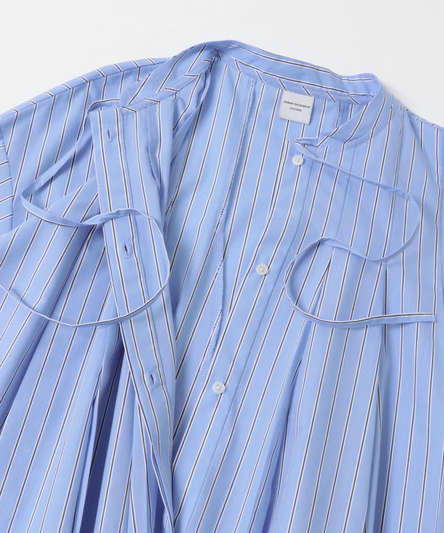 URBAN RESEARCH DOORS「ストライプリボンフレアブラウス」|シャツ・ブラウス|
