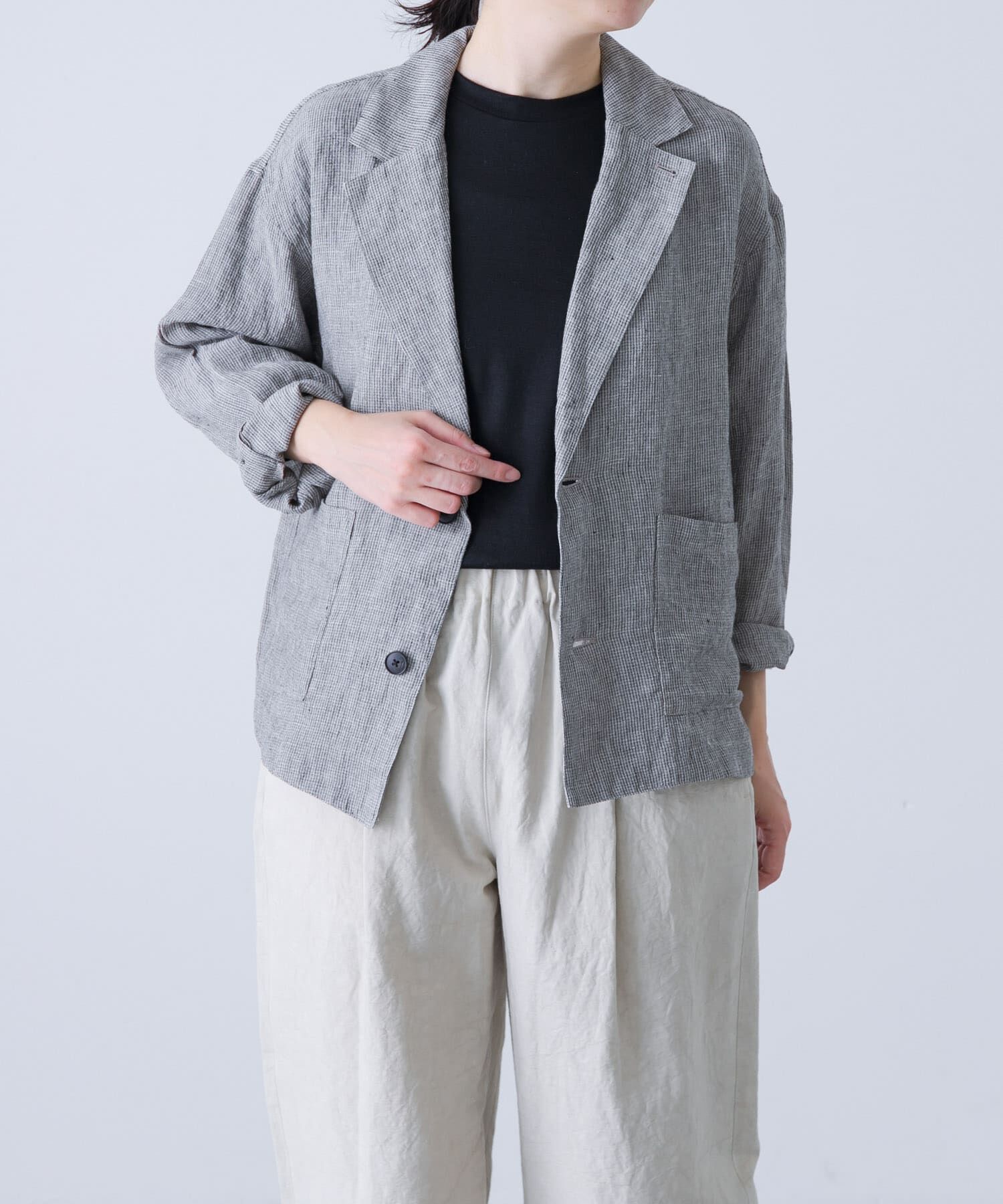 かぐれ「リネンテーラードジャケット」|その他|
