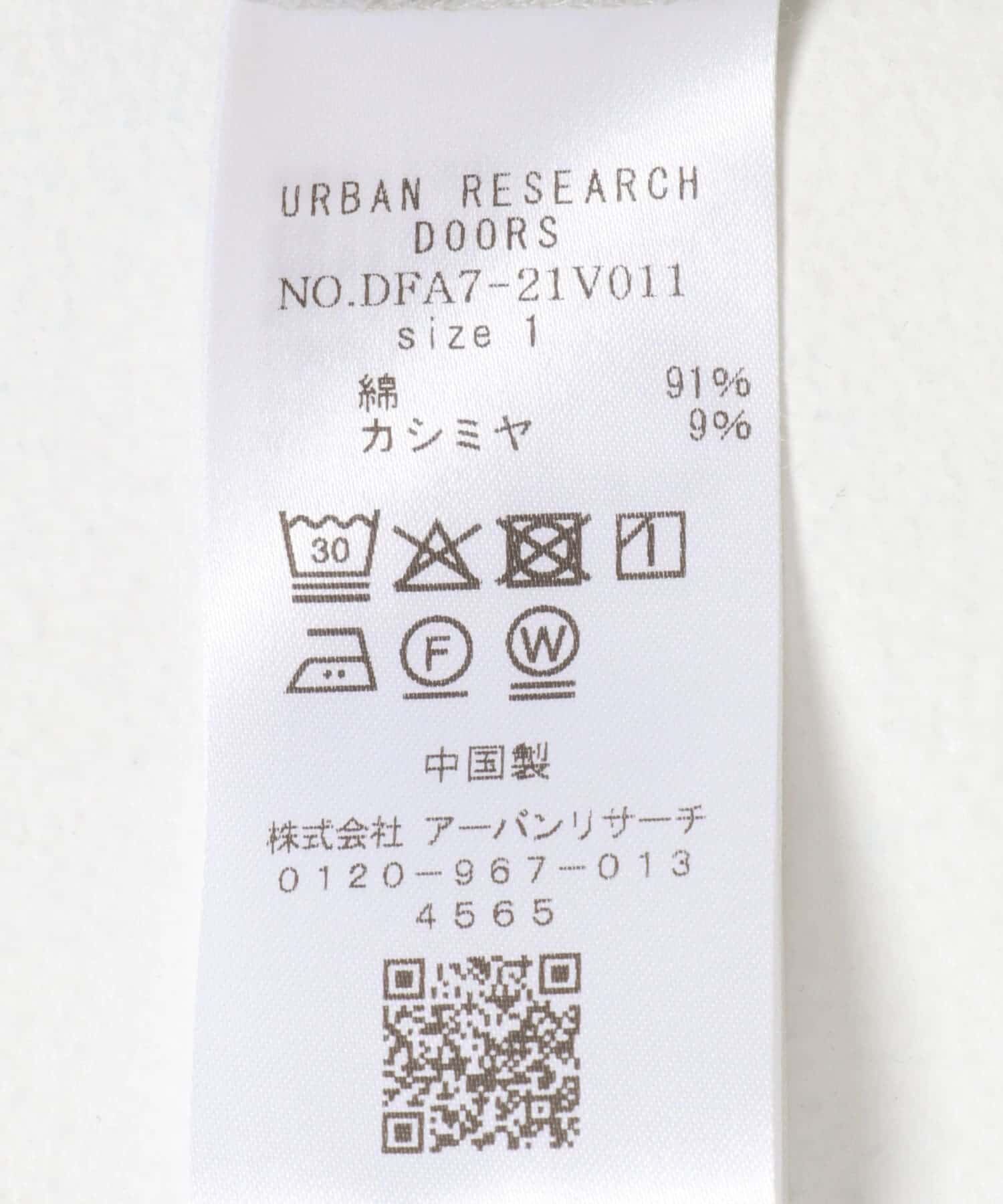 URBAN RESEARCH DOORS「FORK&SPOON　コットンカシミヤクルーネックスウェット」|Tシャツ・カットソー|