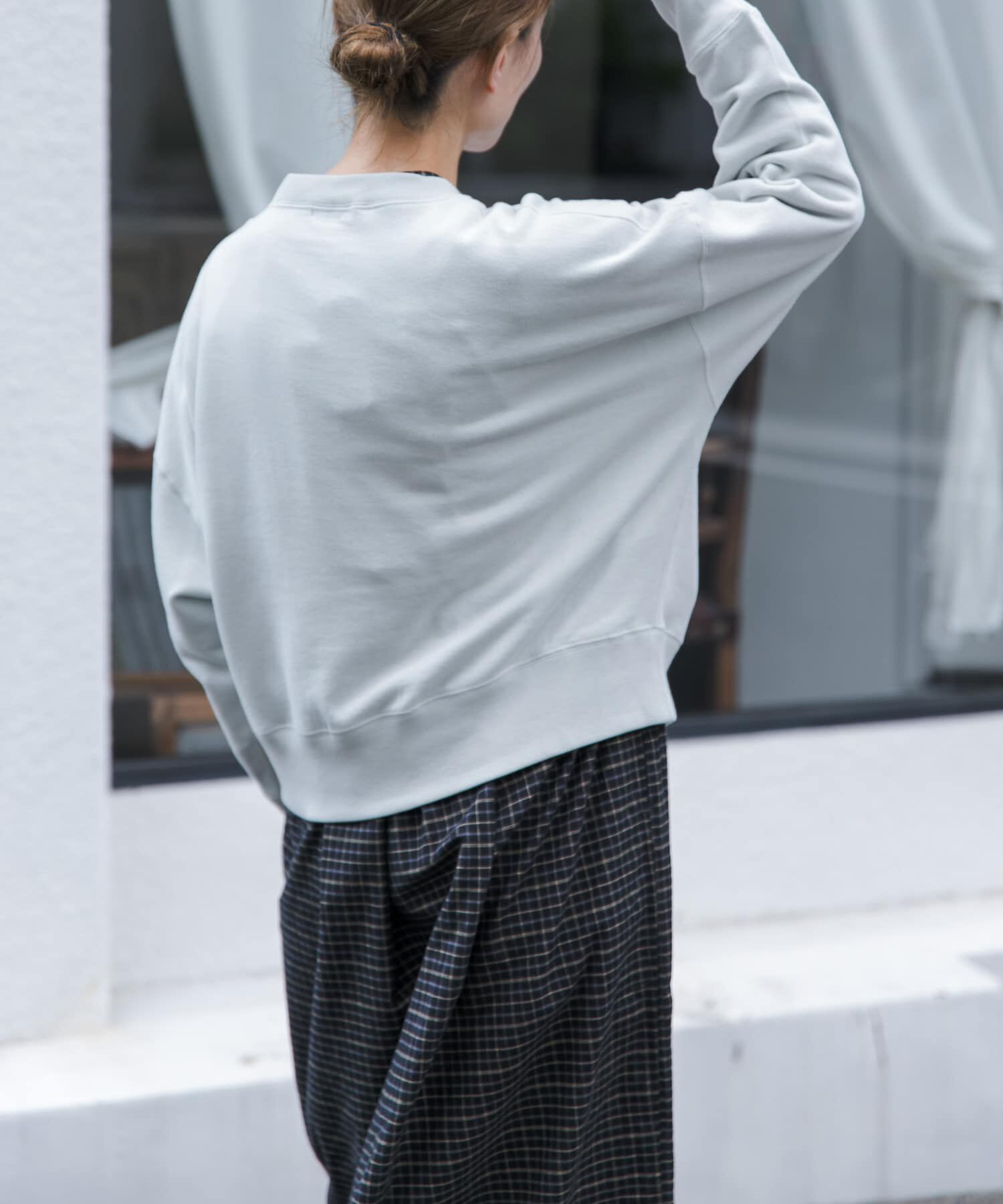 URBAN RESEARCH DOORS「FORK&SPOON　コットンカシミヤクルーネックスウェット」|Tシャツ・カットソー|