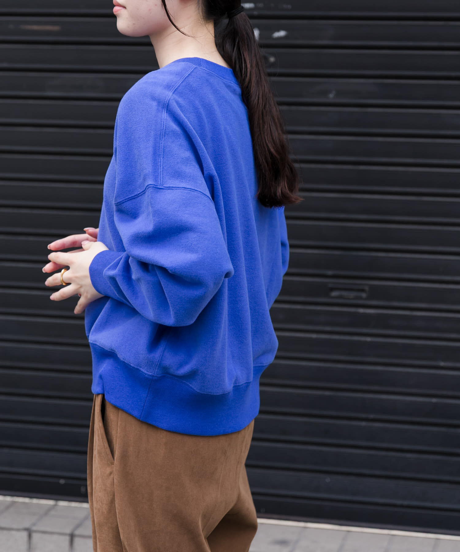 URBAN RESEARCH DOORS「FORK&SPOON　コットンカシミヤクルーネックスウェット」|Tシャツ・カットソー|