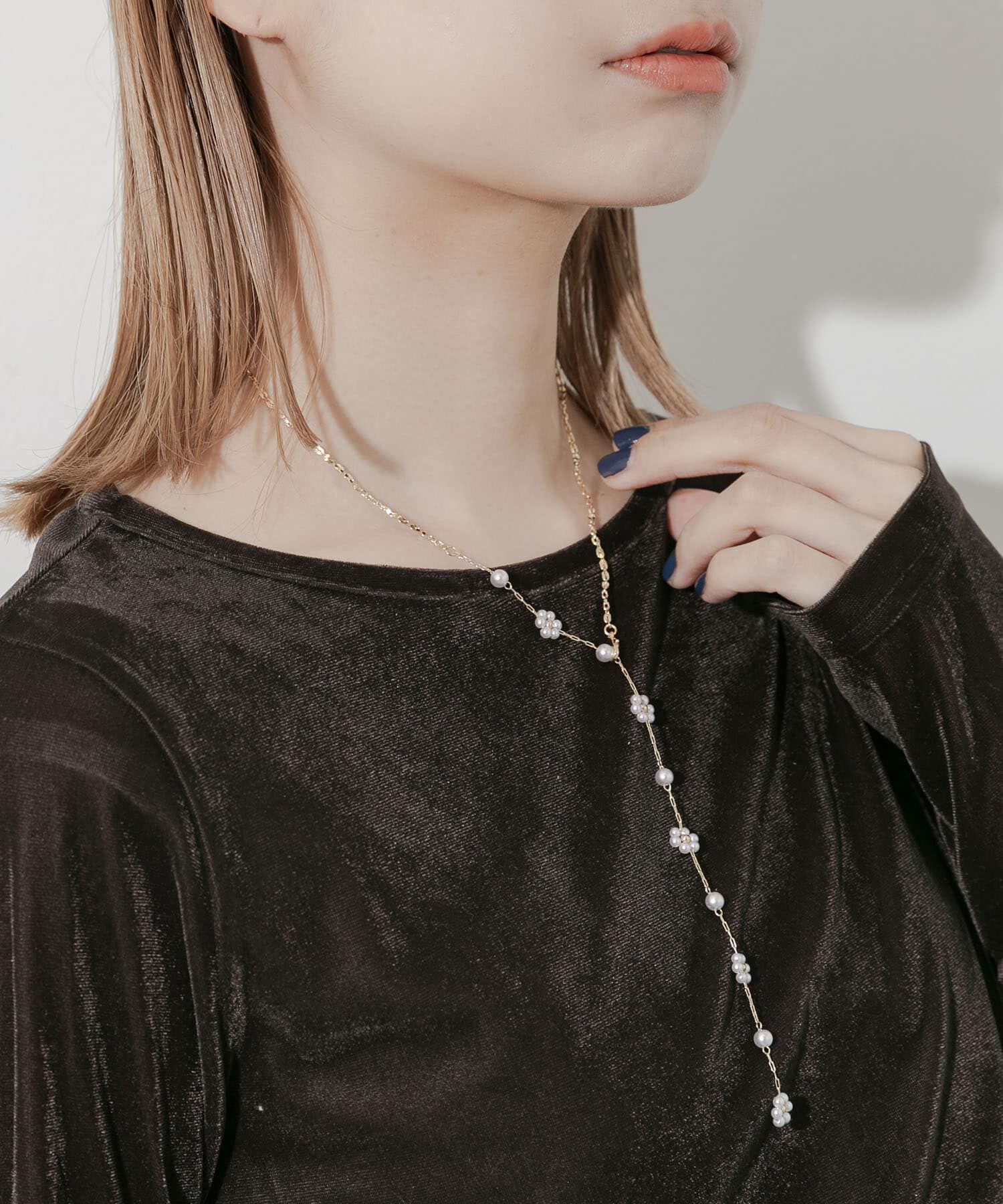 SMELLY「パールフラワーYネックレス」|ネックレス|