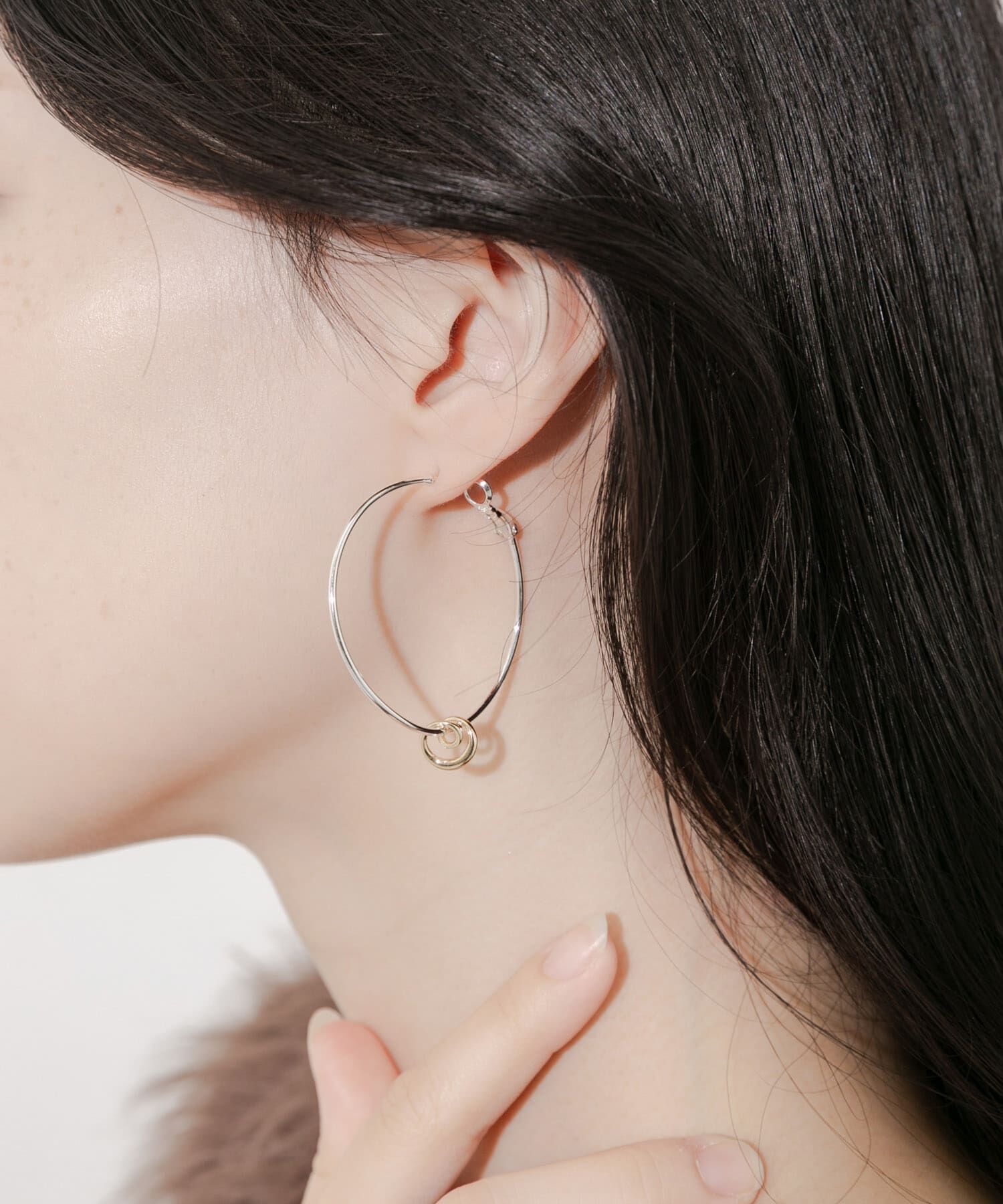 SMELLY「ニュアンスフープ2WAYピアス」|ピアス|