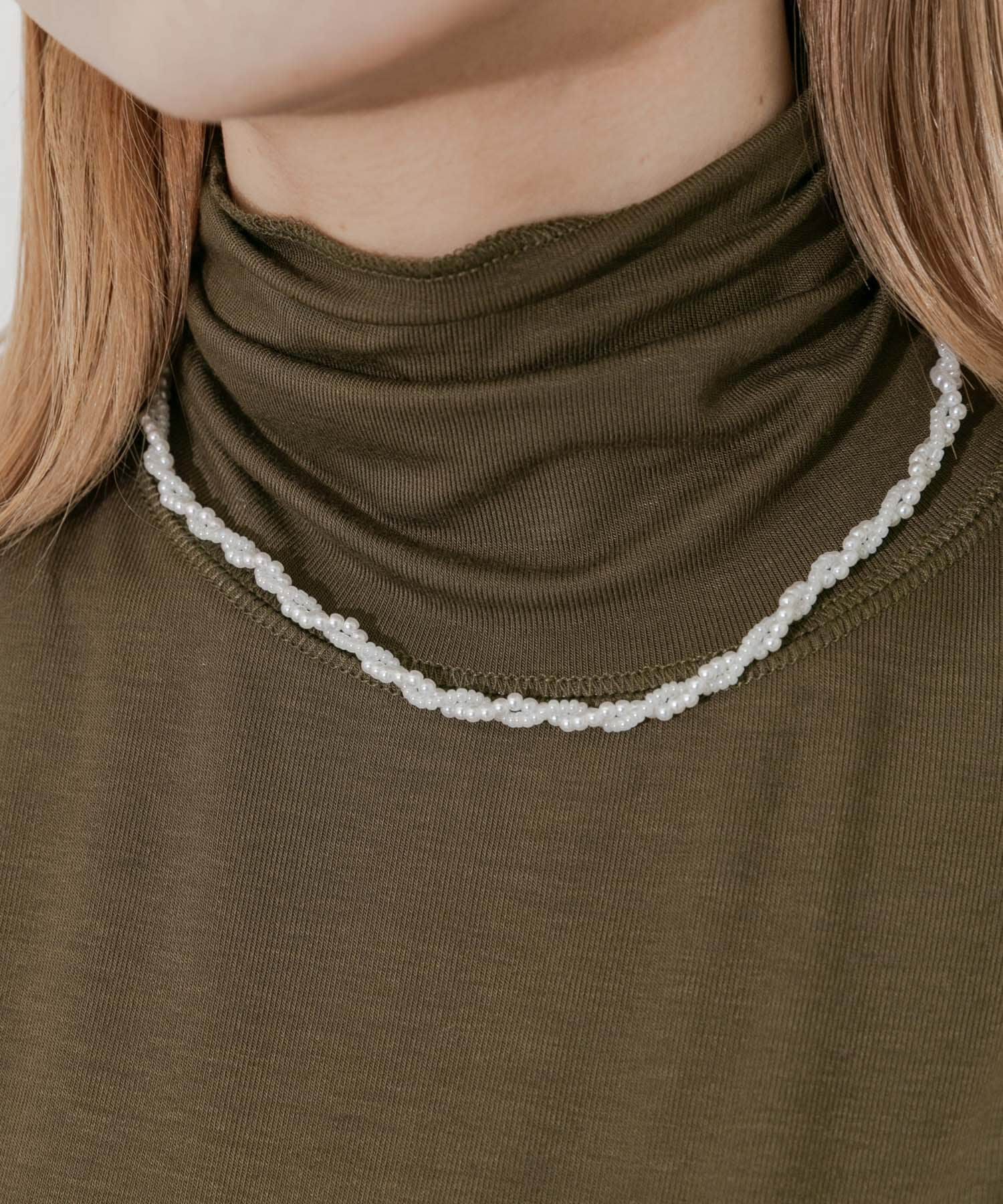 SMELLY「パールビーズツイストネックレス」|ネックレス|