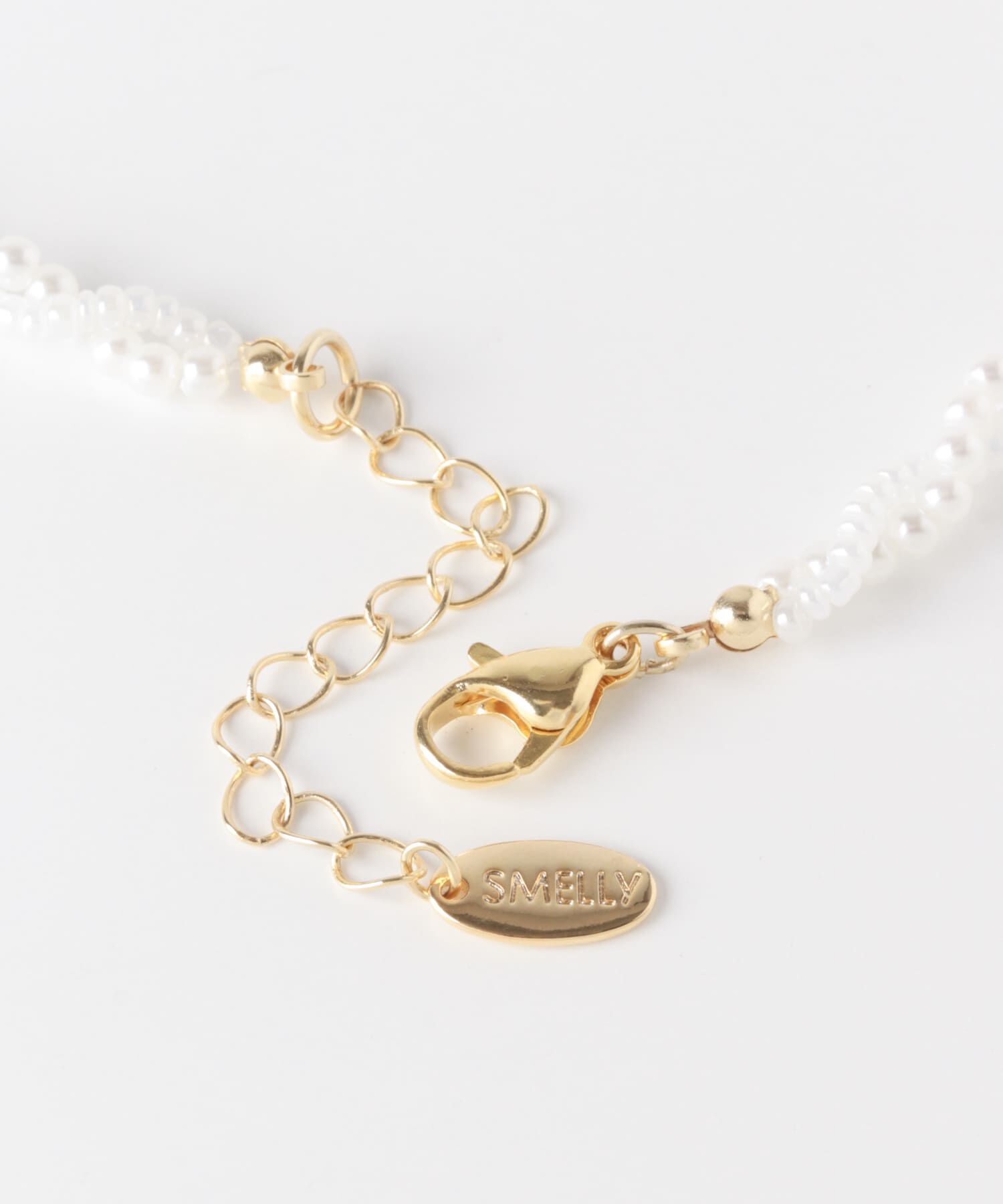 SMELLY「パールビーズツイストネックレス」|ネックレス|