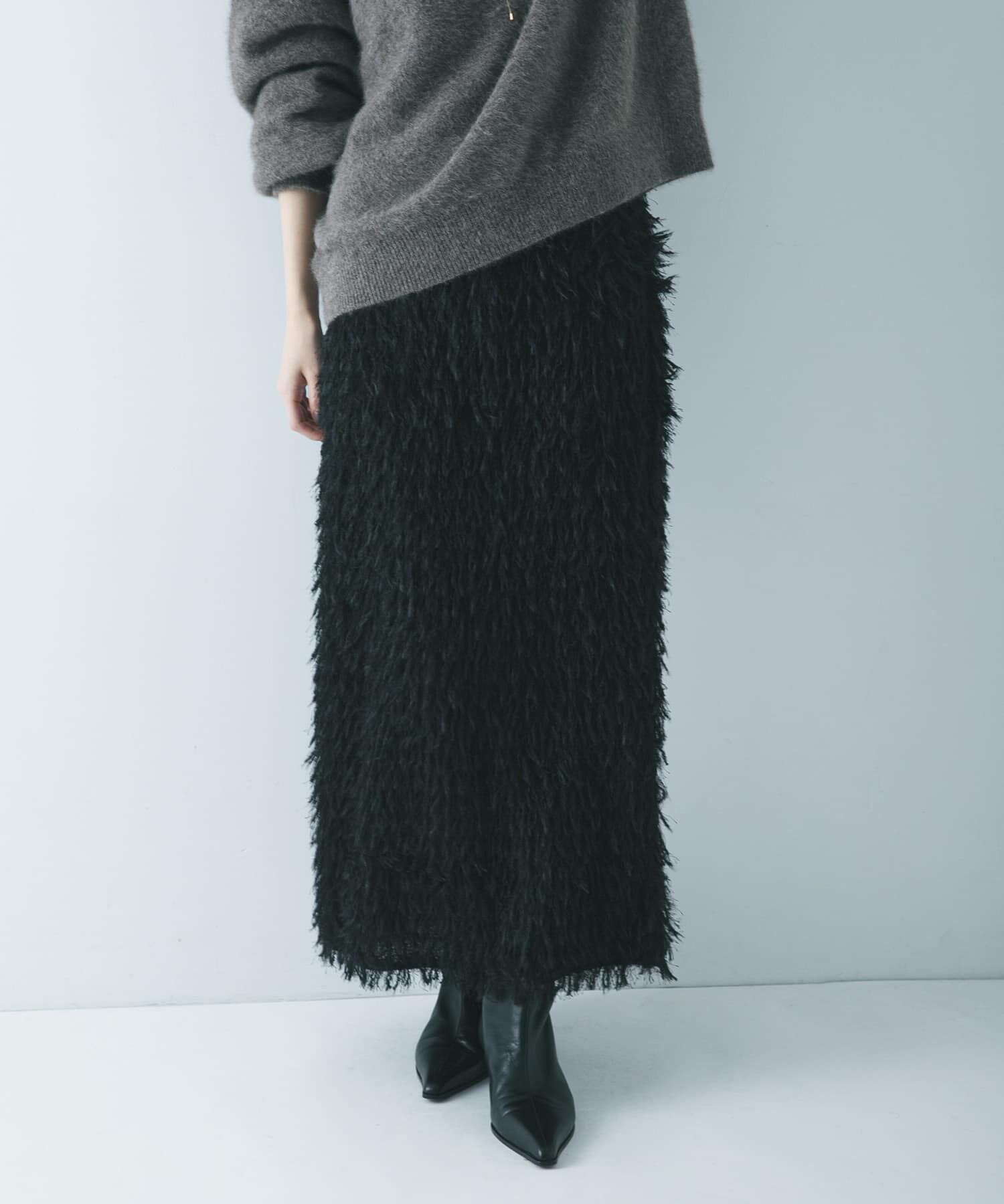 URBAN RESEARCH「フリンジジャガードスカート」|スカート|
