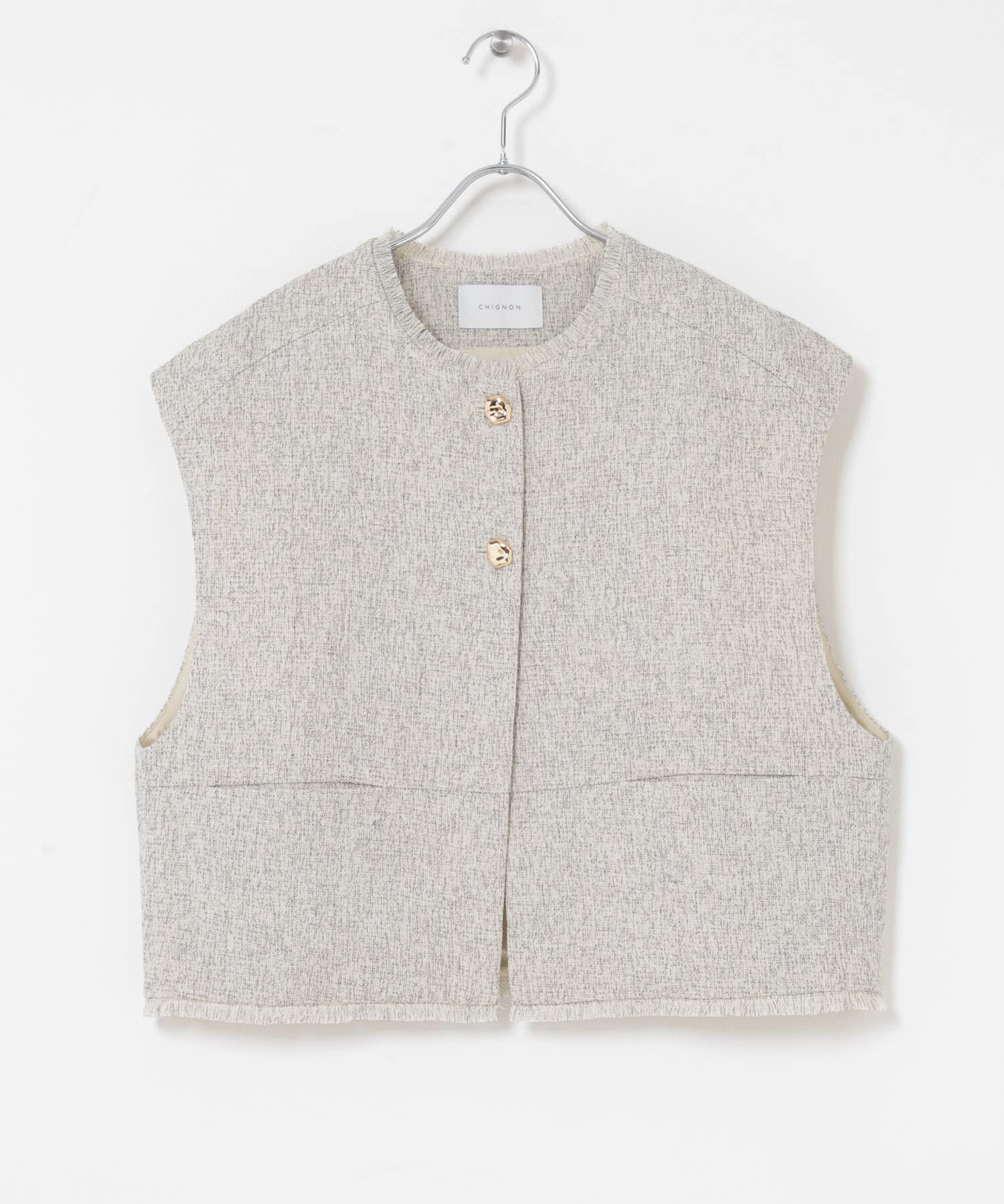 URBAN RESEARCH ROSSO「『別注』CHIGNON&times;ROSSO　ツイードショートベスト」|ベスト・ジレ|