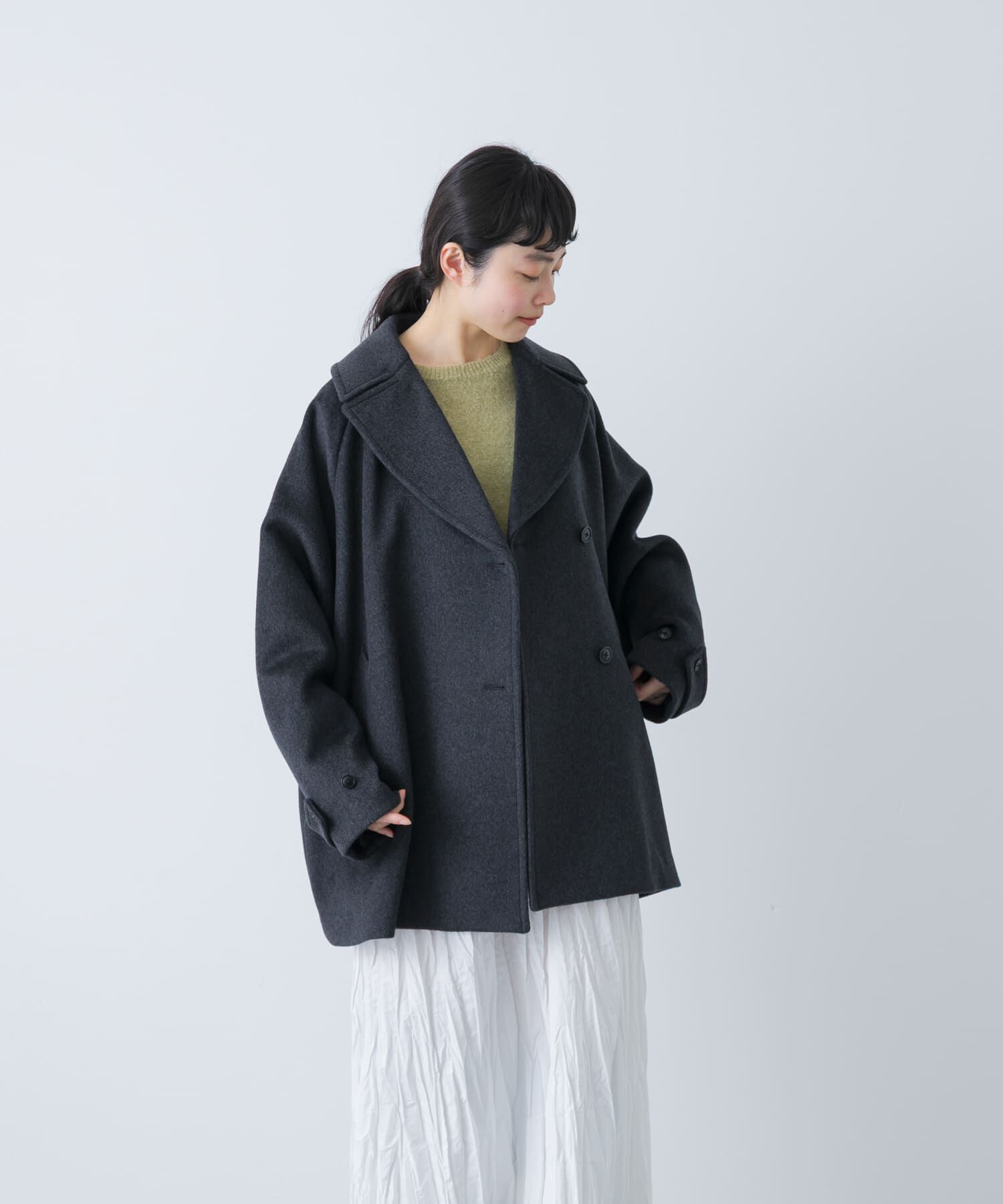 かぐれ「ウールPコート」|ピーコート|