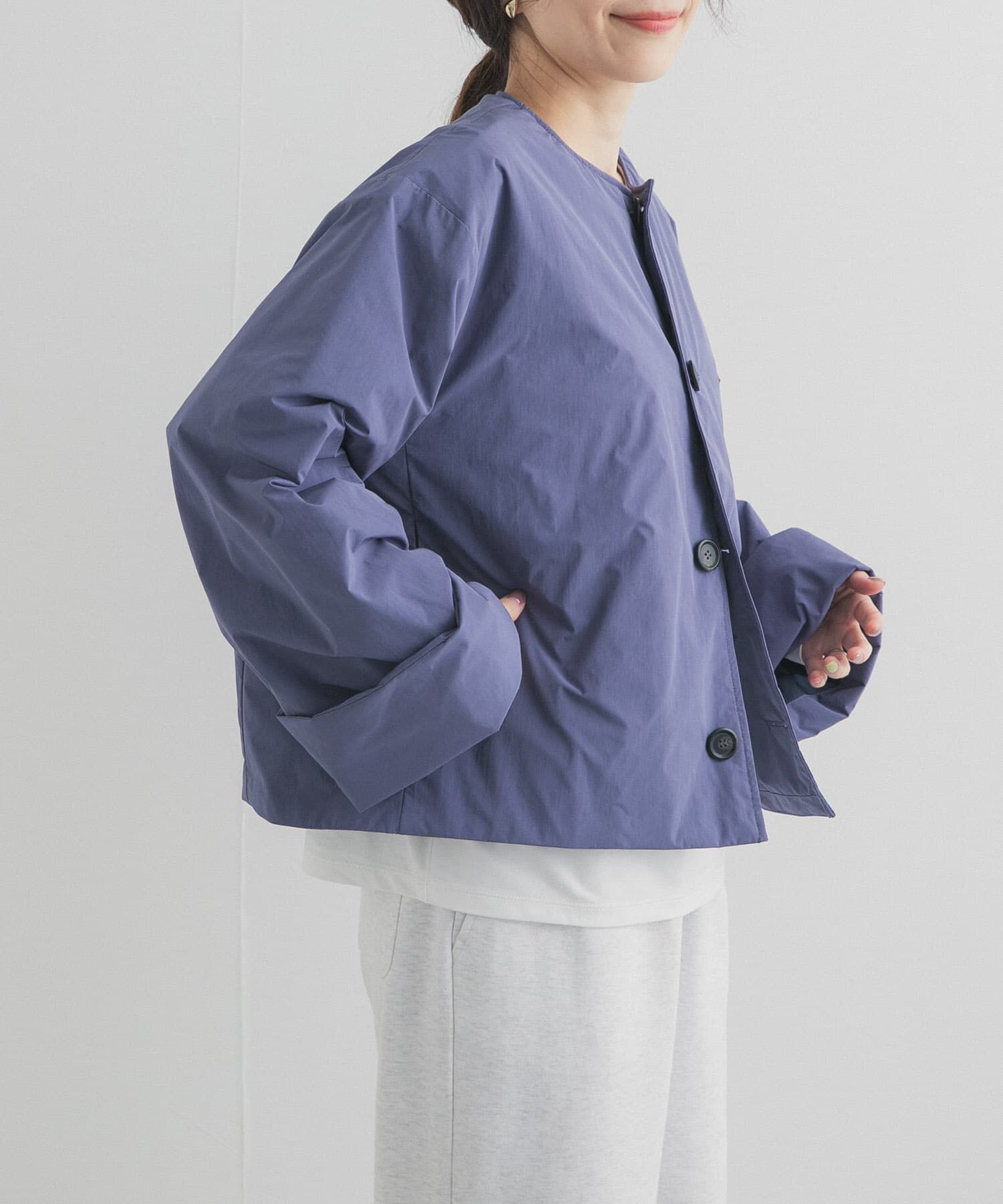 URBAN RESEARCH DOORS「DANTON　COLLARLESS JACKET」|ダウン|