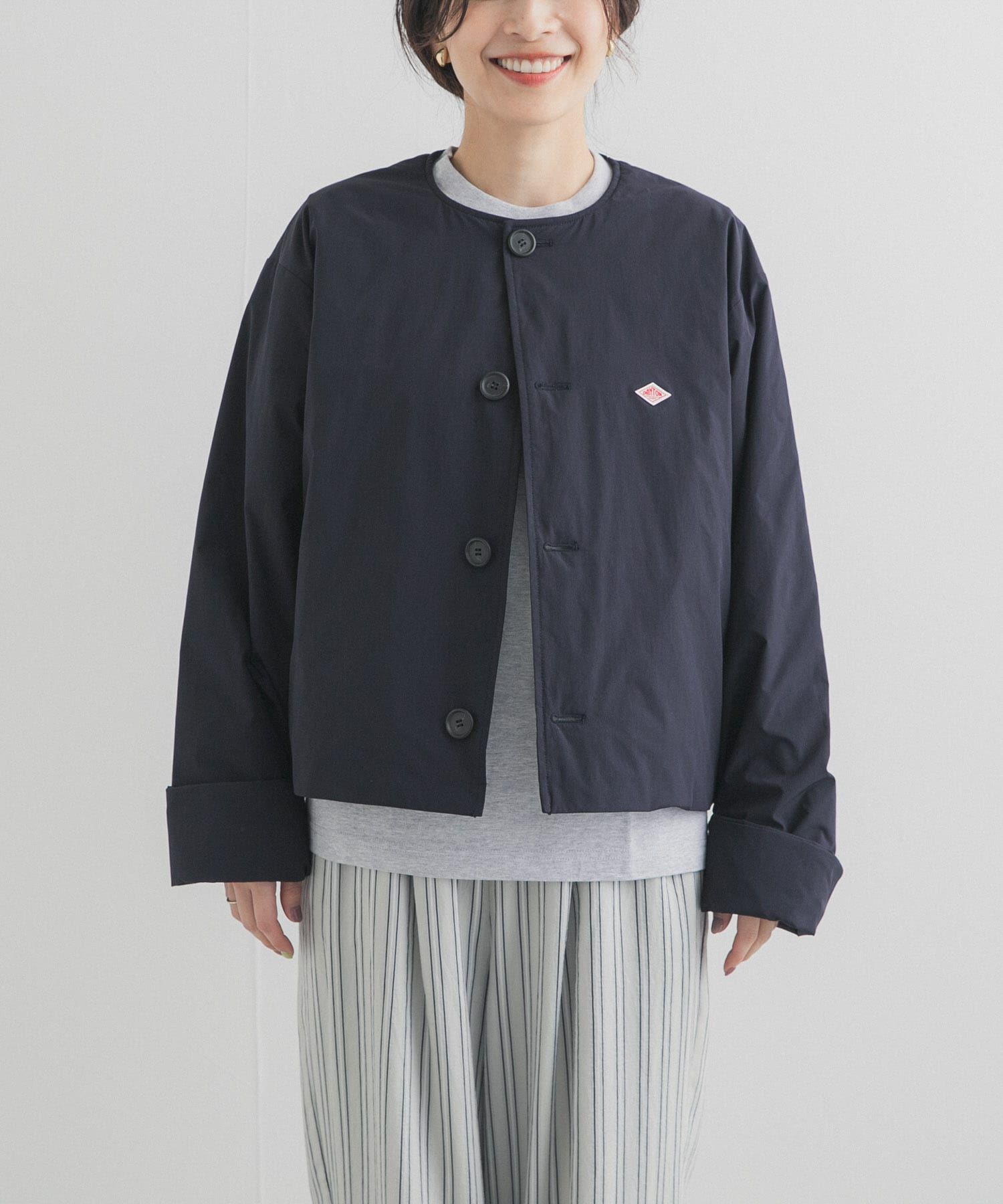 URBAN RESEARCH DOORS「DANTON　COLLARLESS JACKET」|ダウン|