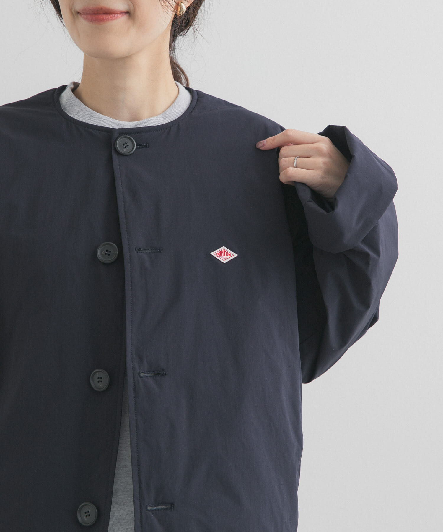 URBAN RESEARCH DOORS「DANTON　COLLARLESS JACKET」|ダウン|
