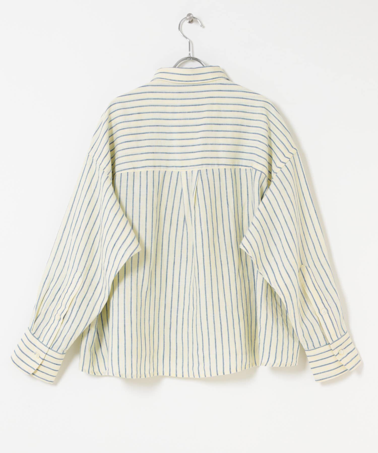 URBAN RESEARCH DOORS「FORK&SPOON　フレンチリネンクロップドワイドシャツ」|シャツ・ブラウス|