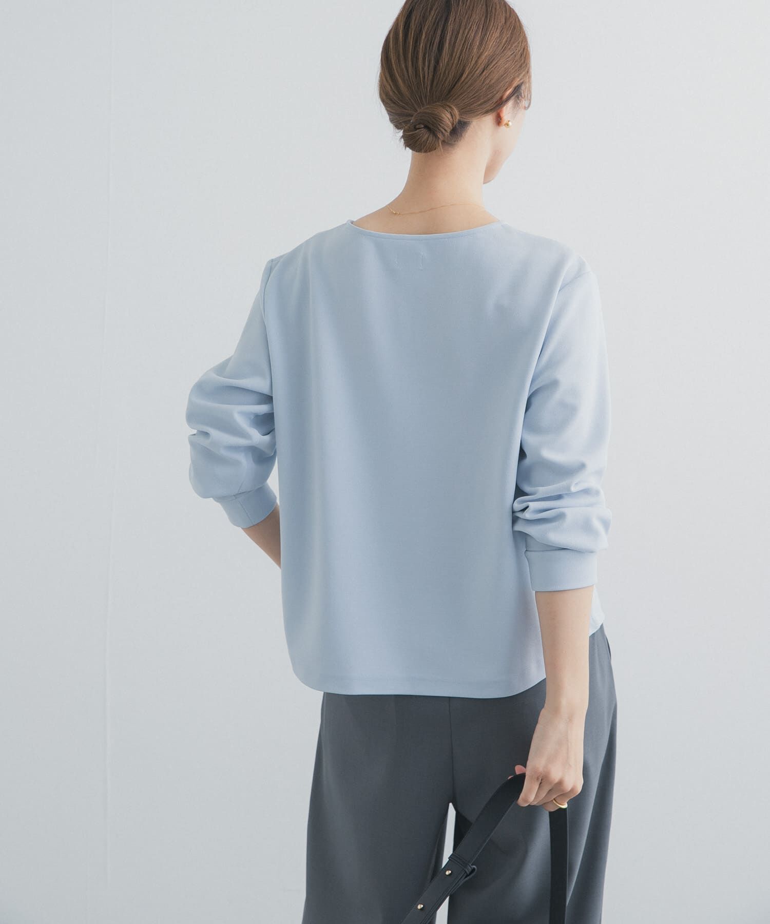 URBAN RESEARCH DOORS「『UR TECH』スリットネックプルオーバー」|シャツ・ブラウス|