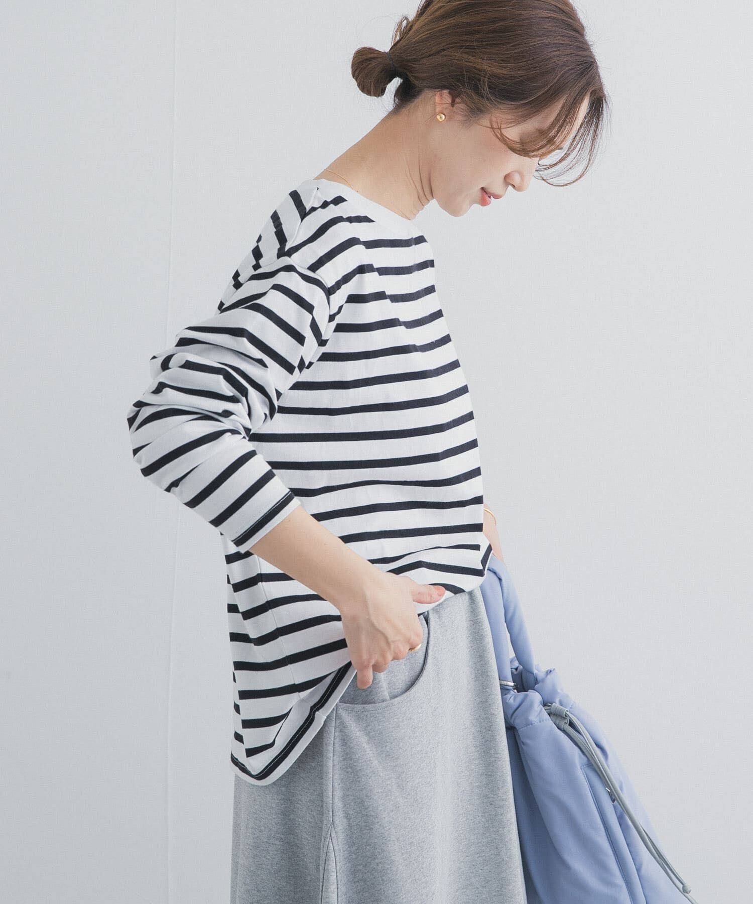 URBAN RESEARCH DOORS「ボーダーワイドプルオーバー」|Tシャツ・カットソー|