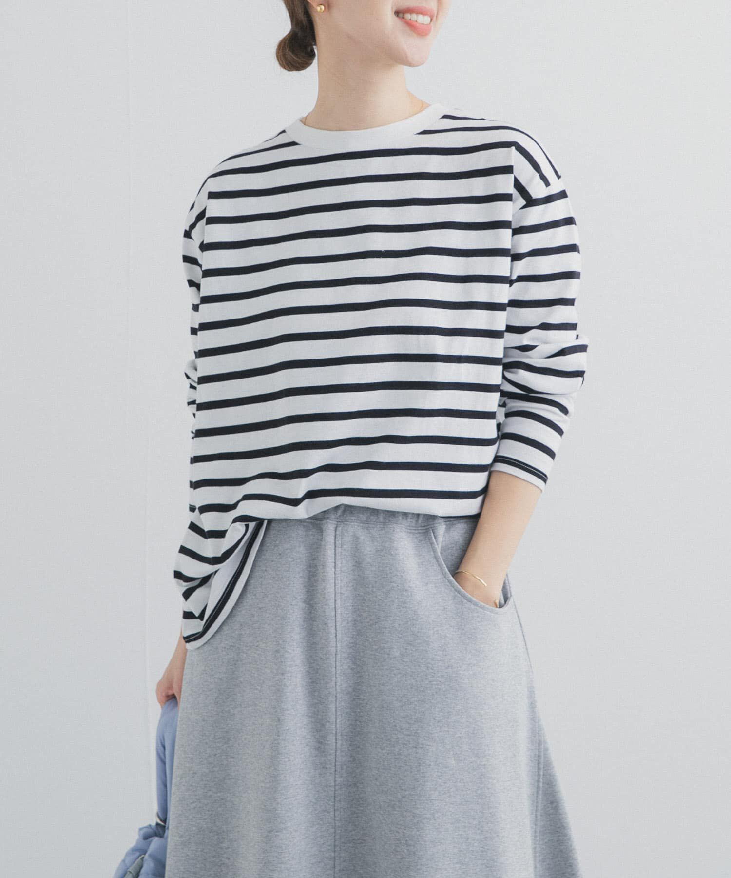 URBAN RESEARCH DOORS「ボーダーワイドプルオーバー」|Tシャツ・カットソー|