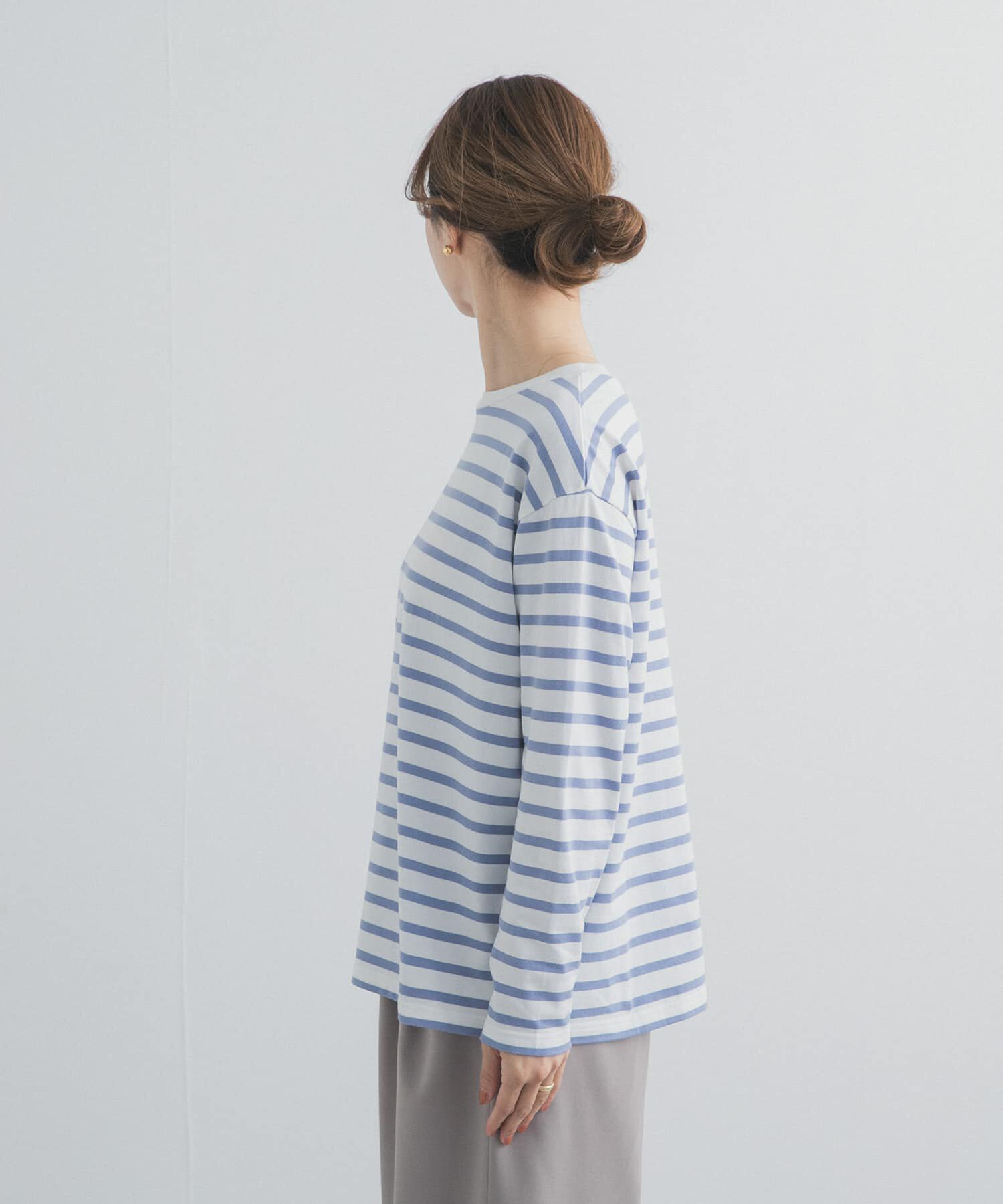 URBAN RESEARCH DOORS「ボーダーワイドプルオーバー」|Tシャツ・カットソー|