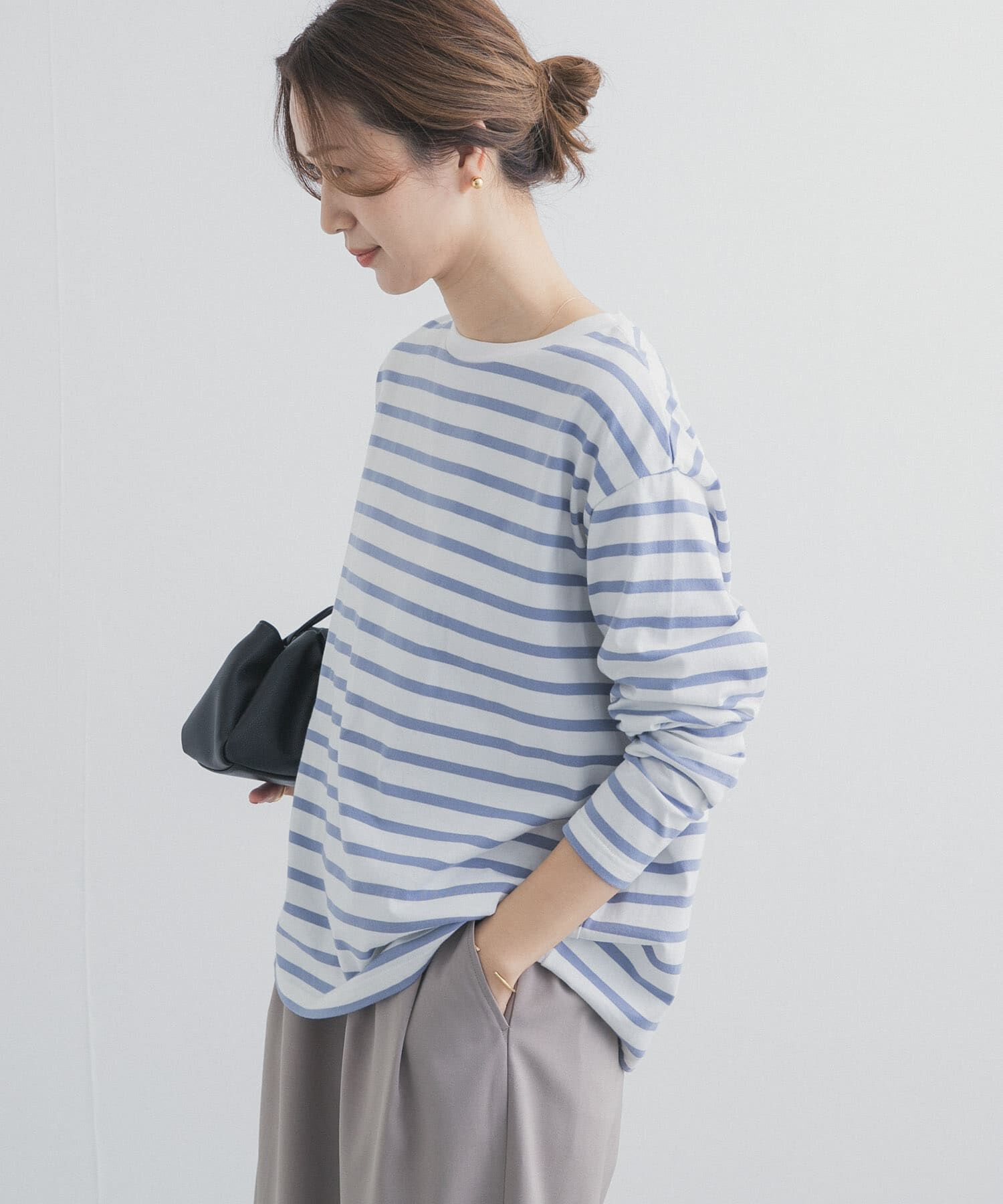 URBAN RESEARCH DOORS「ボーダーワイドプルオーバー」|Tシャツ・カットソー|