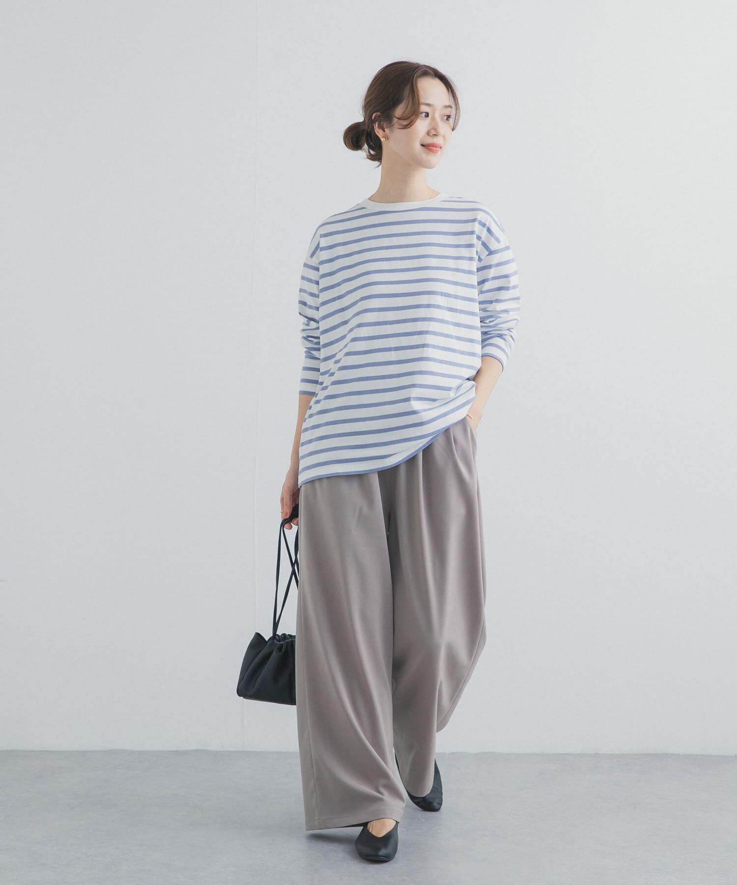 URBAN RESEARCH DOORS「ボーダーワイドプルオーバー」|Tシャツ・カットソー|