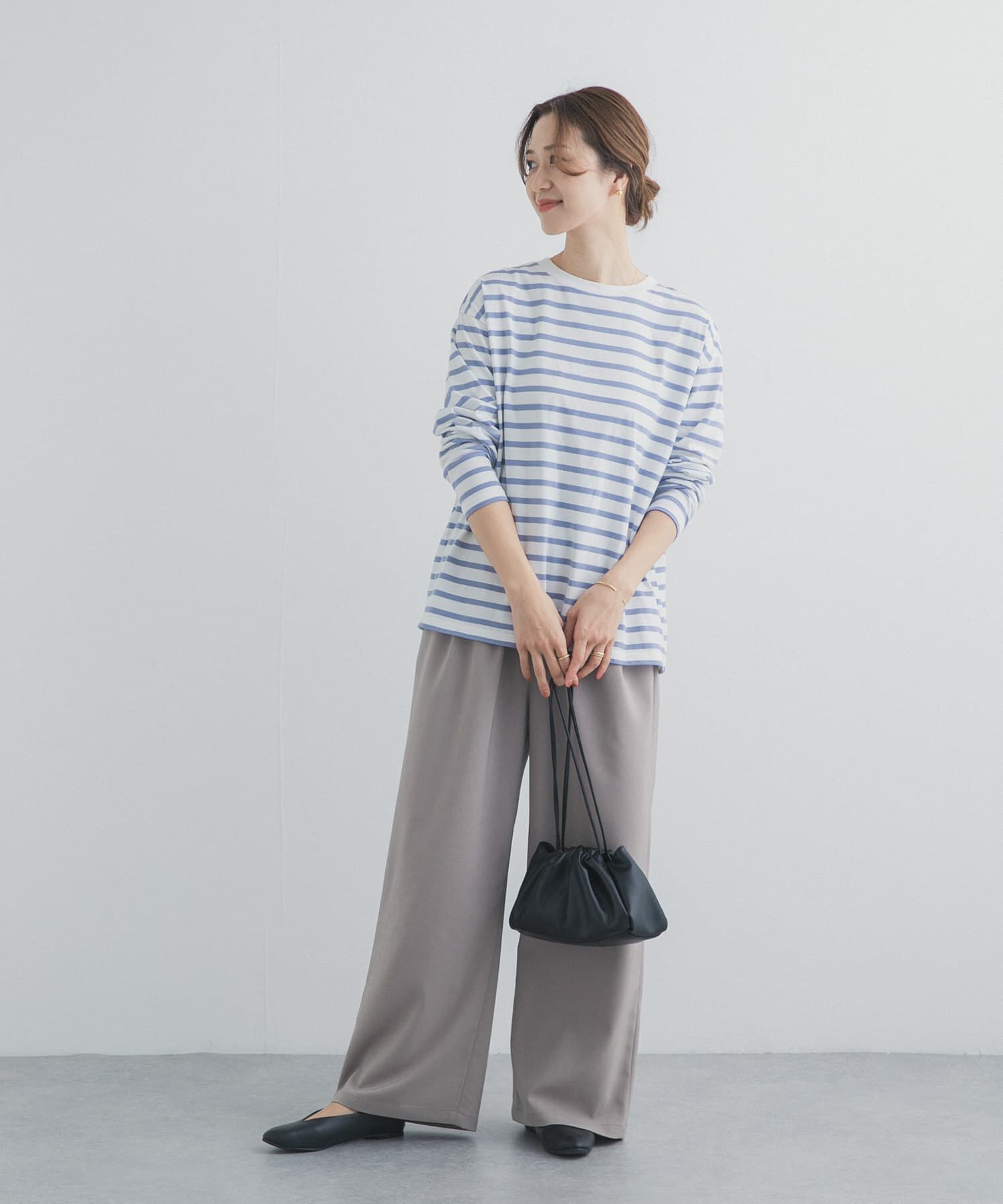 URBAN RESEARCH DOORS「ボーダーワイドプルオーバー」|Tシャツ・カットソー|