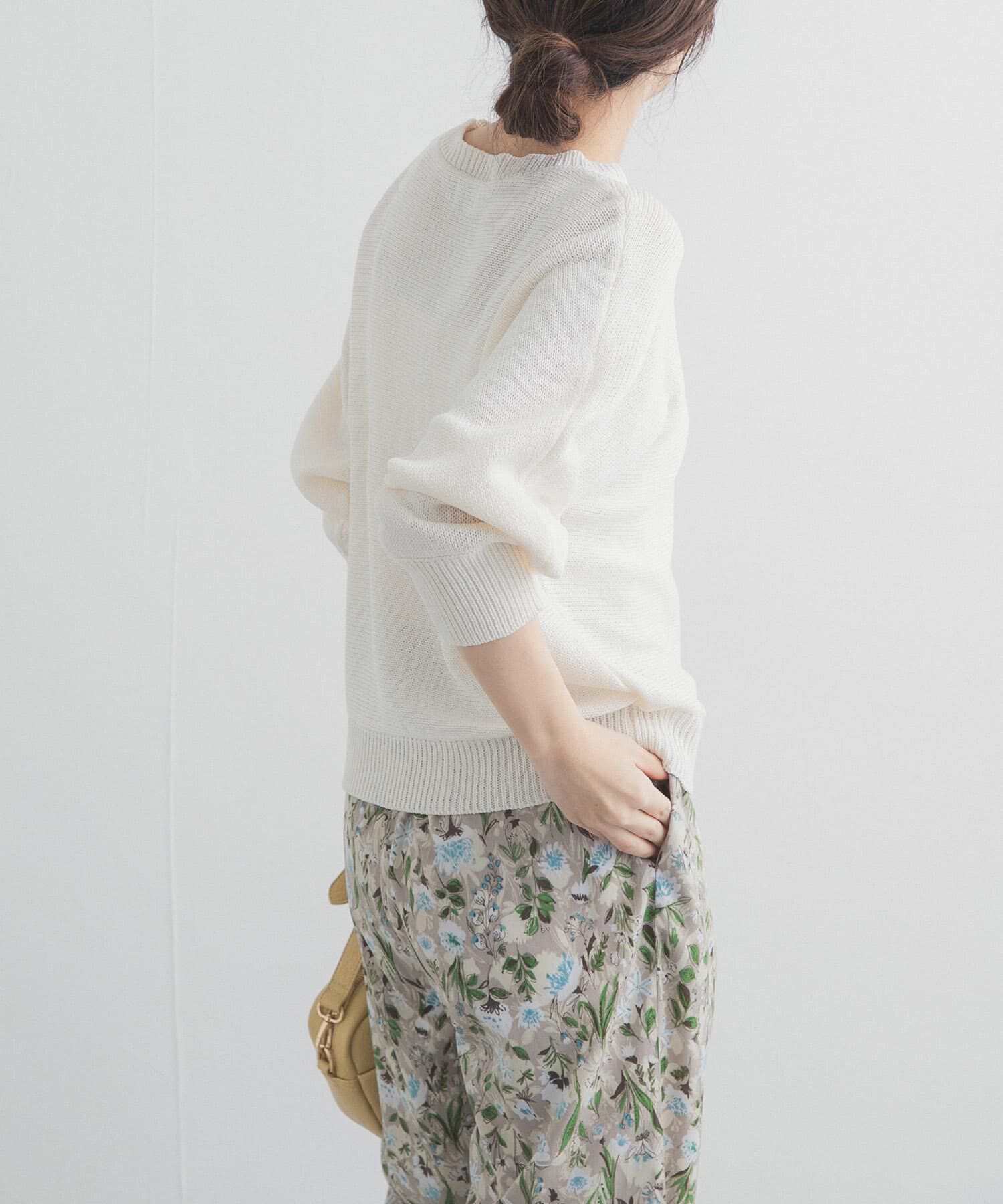 URBAN RESEARCH DOORS「リネン混スラブドルマンニット」|ニット・セーター|