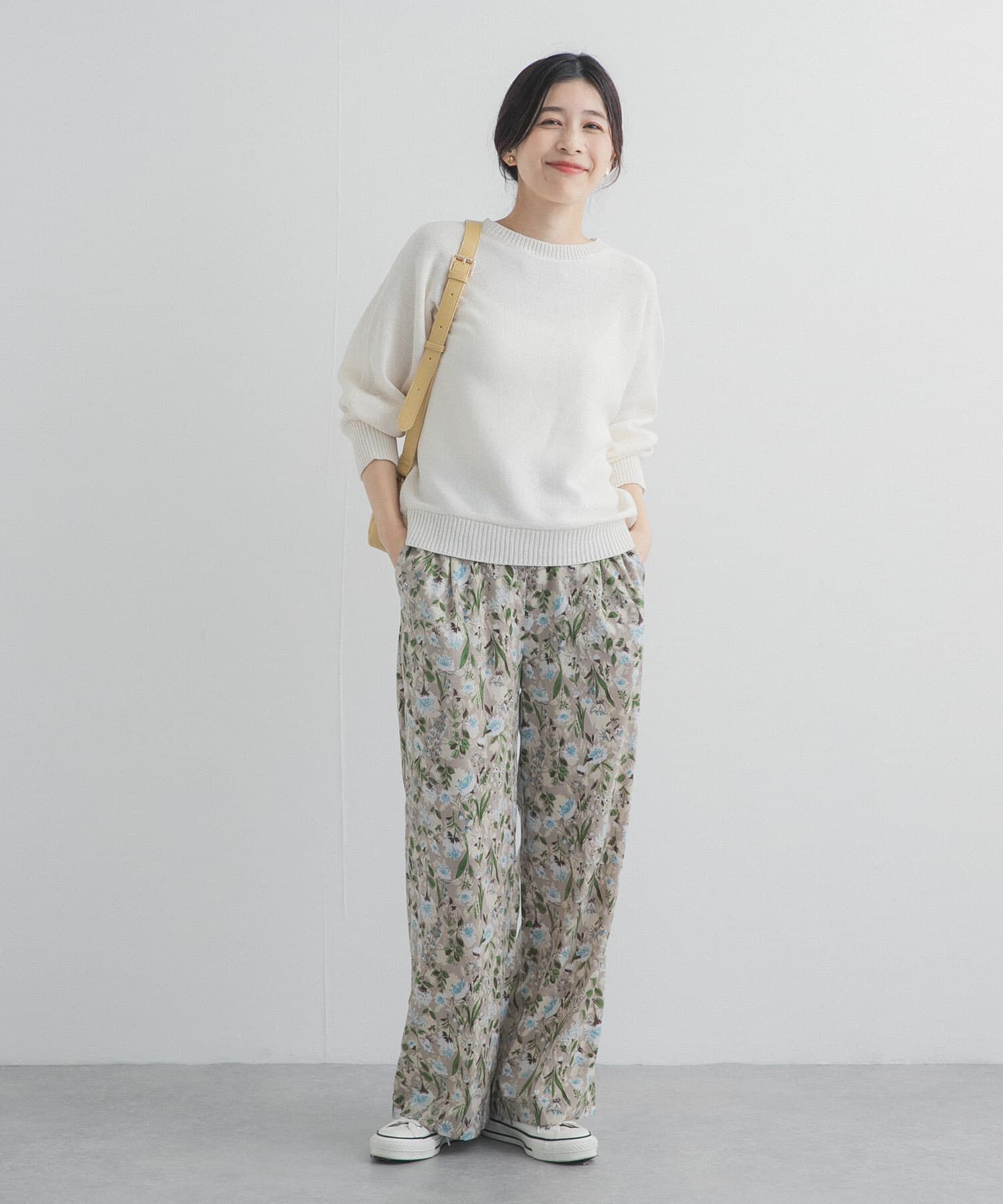 URBAN RESEARCH DOORS「リネン混スラブドルマンニット」|ニット・セーター|