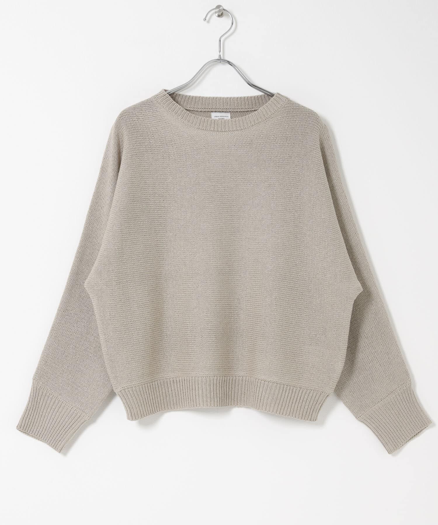 URBAN RESEARCH DOORS「リネン混スラブドルマンニット」|ニット・セーター|