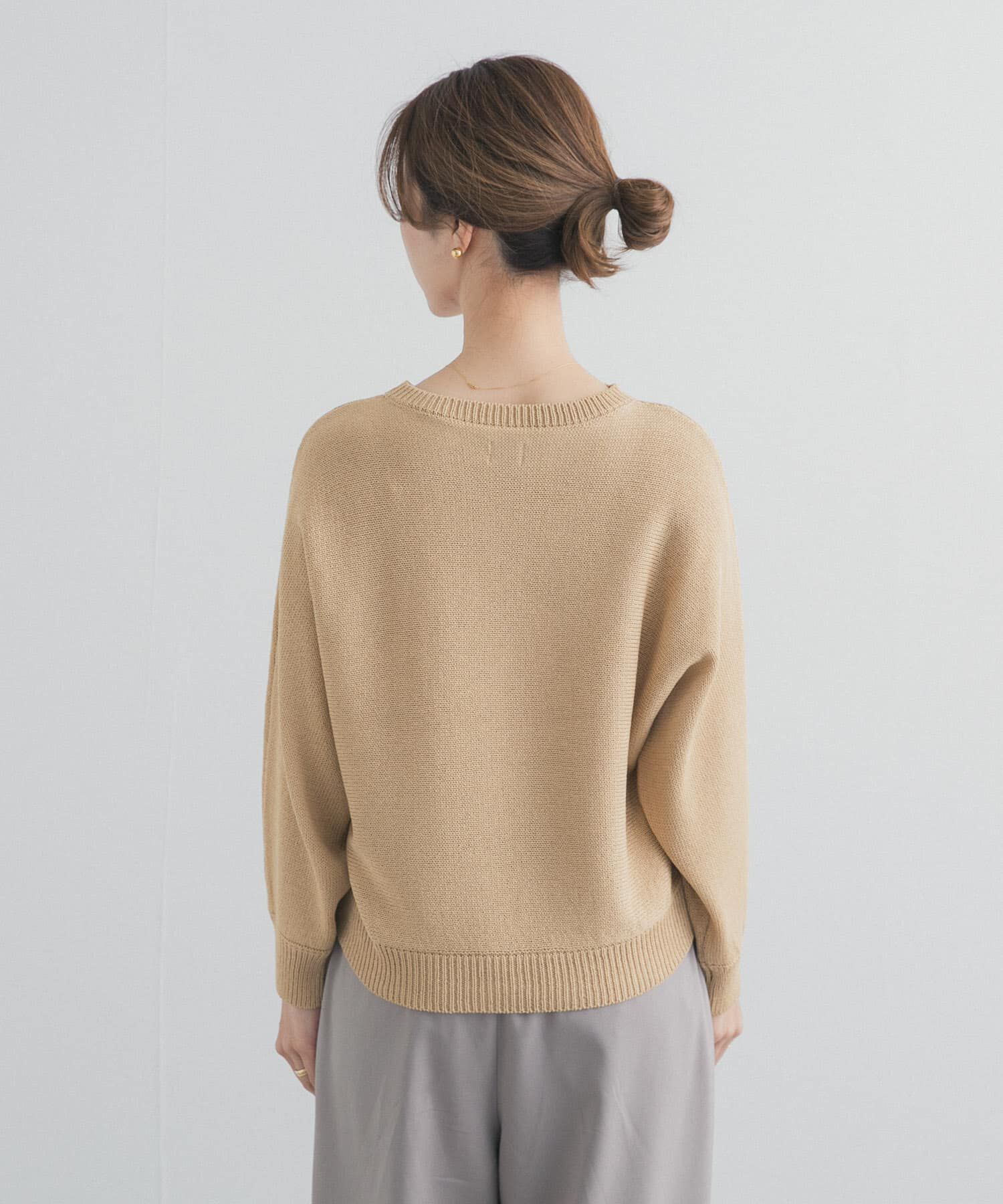 URBAN RESEARCH DOORS「リネン混スラブドルマンニット」|ニット・セーター|
